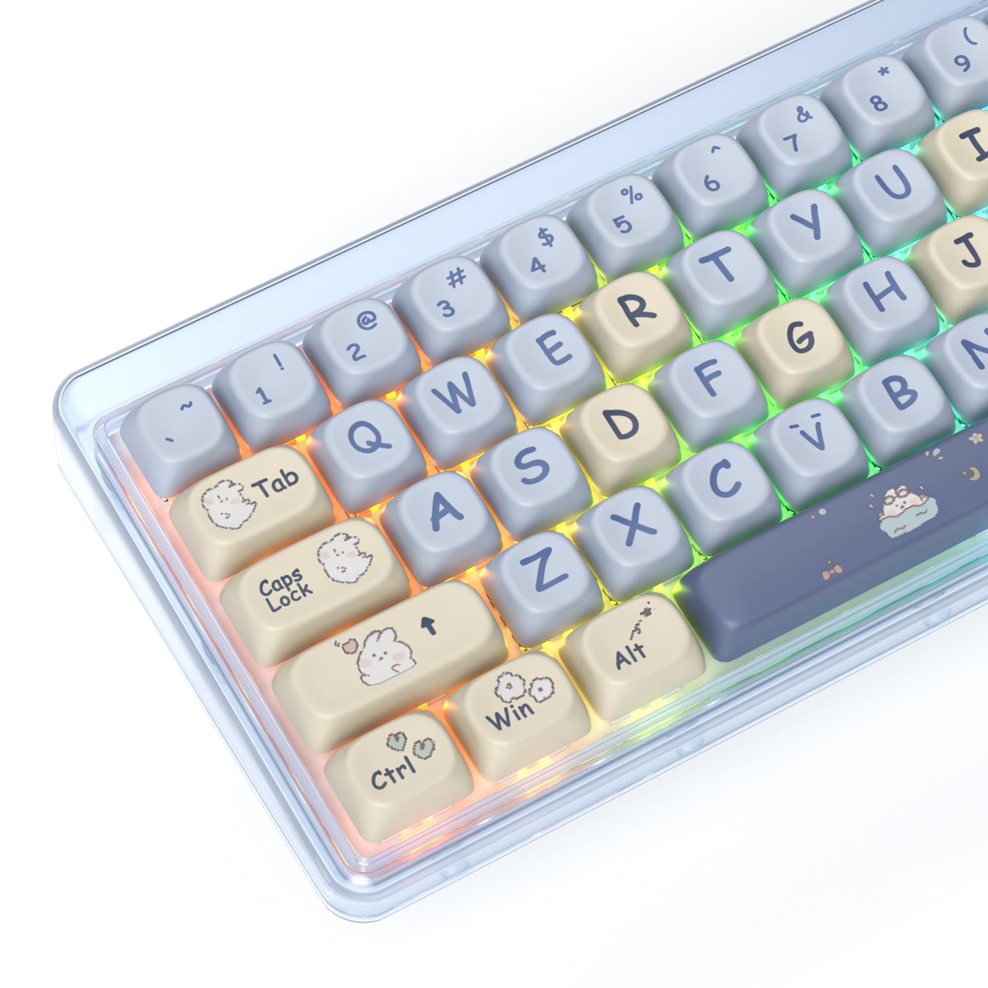 Itastatur Keycaps 60 Percent Pbt Keycaps For Mechanical Keyboard 139 Key Keycaps, Dye Sublimation Cute Keycaps Moa Profile Custo