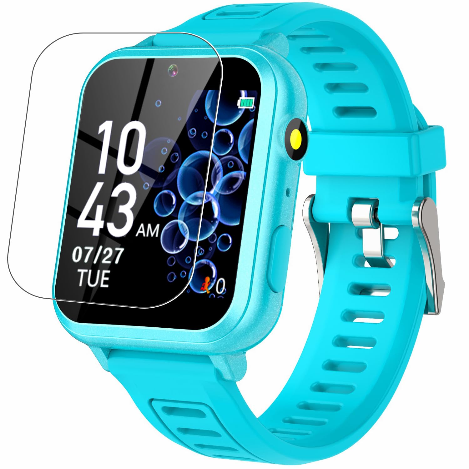 Kids Smart Watch Girls Gifts For Age 5-12, 24 Puzzle Games Hd Touch Screen Watches With Video Camera Music Player Pedometer Flas