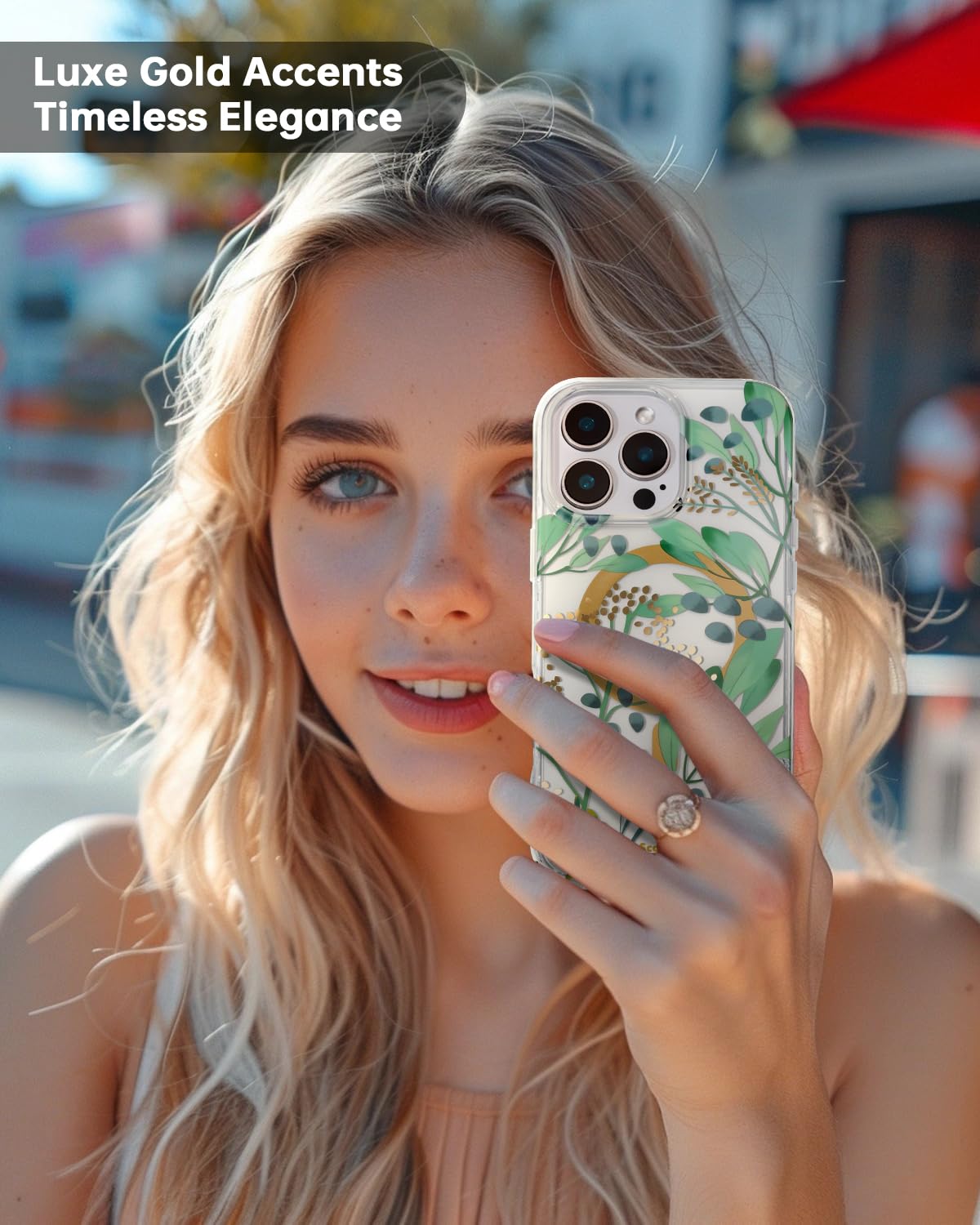 Scorpify For Iphone 16 Pro Case [Compatible With Magsafe] With Summer Meadow Floral Design, Cute Clear Flower Magnetic Phone Cov