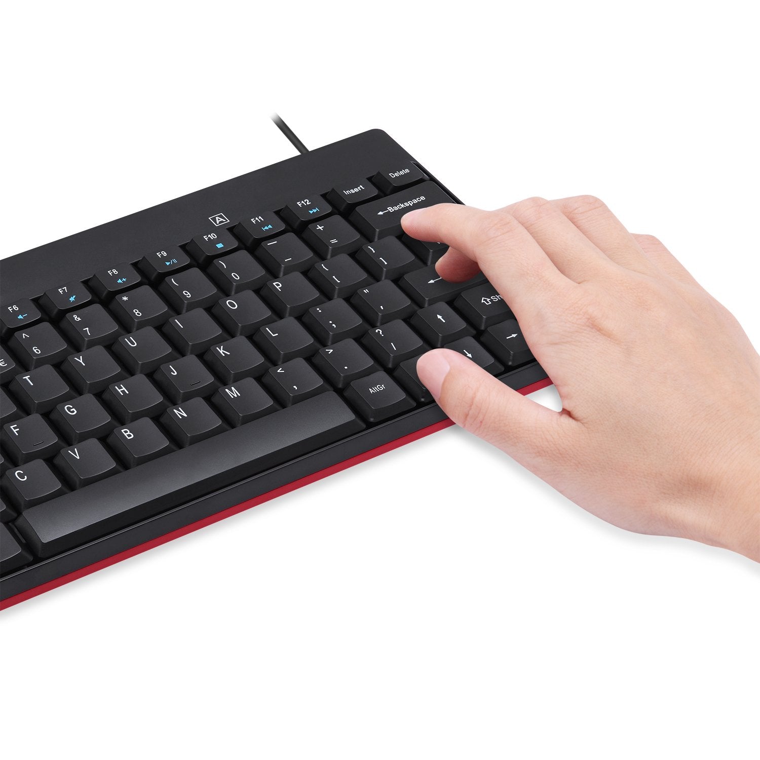 Perixx Periduo 212 Wired Mini Keyboard And Mouse Set, Usb Connection, Black, Us English Layout