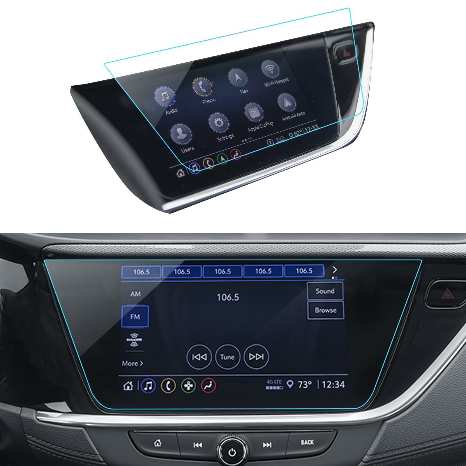 Lantu Car Screen Protector For 2020 2021 2022 2023 Encore Gx (Preferred/Select/Essence)&Buick Encore Gx Accessories Touchscreen