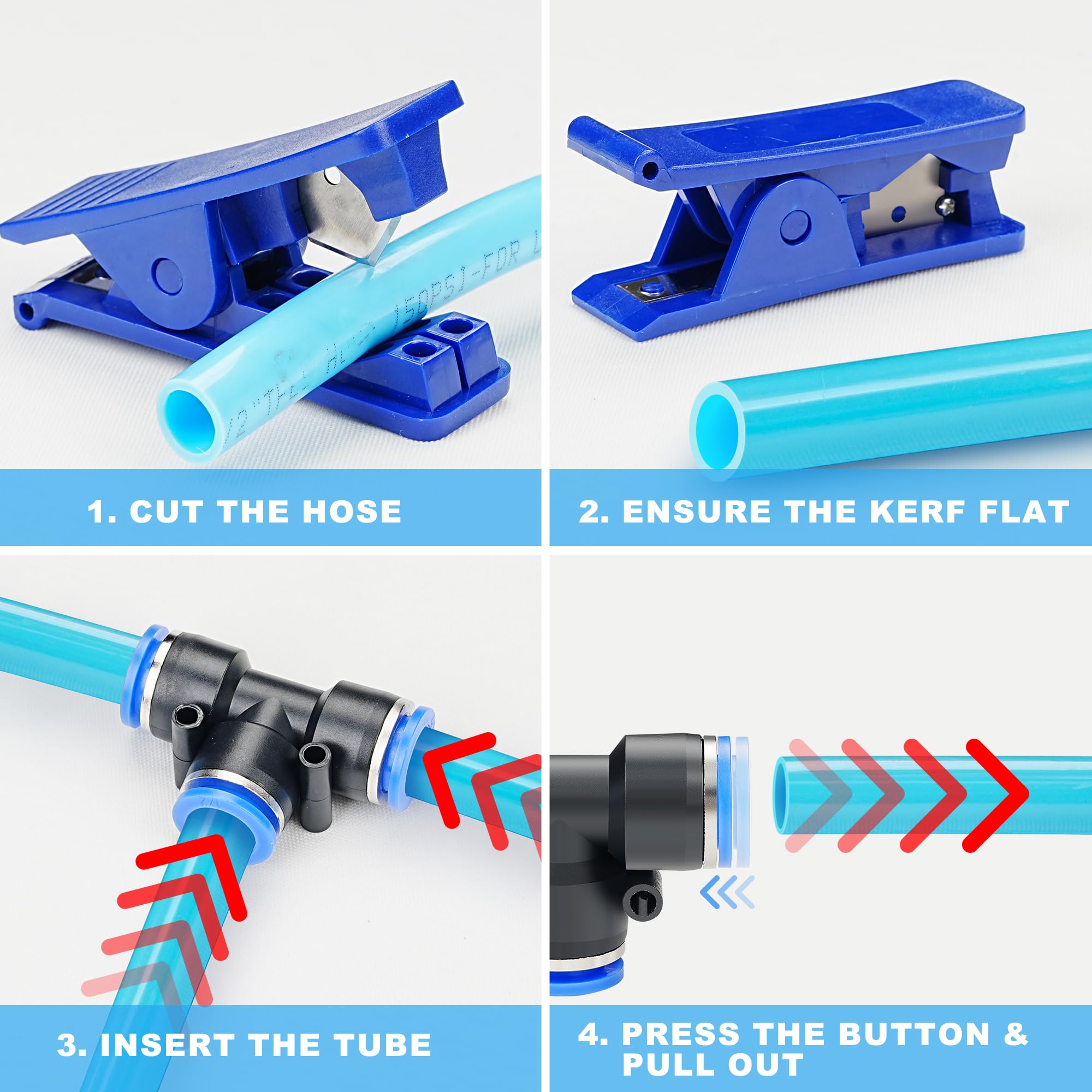 Hootsum 1/2Od Compressed Air Piping System And Shop Air Line Kit With 100Ft Tpee Tubing 3/8''Id