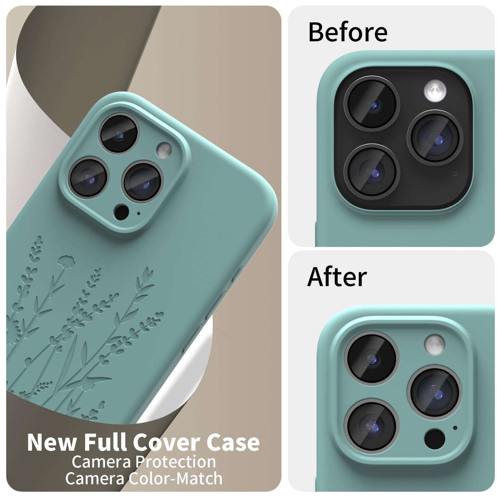 Oaoa Magnetic Silicone Case Compatible With Iphone 15 Pro Max Case, Built In Magnets, Compatible With Magsafe, Slim Engraved Liq