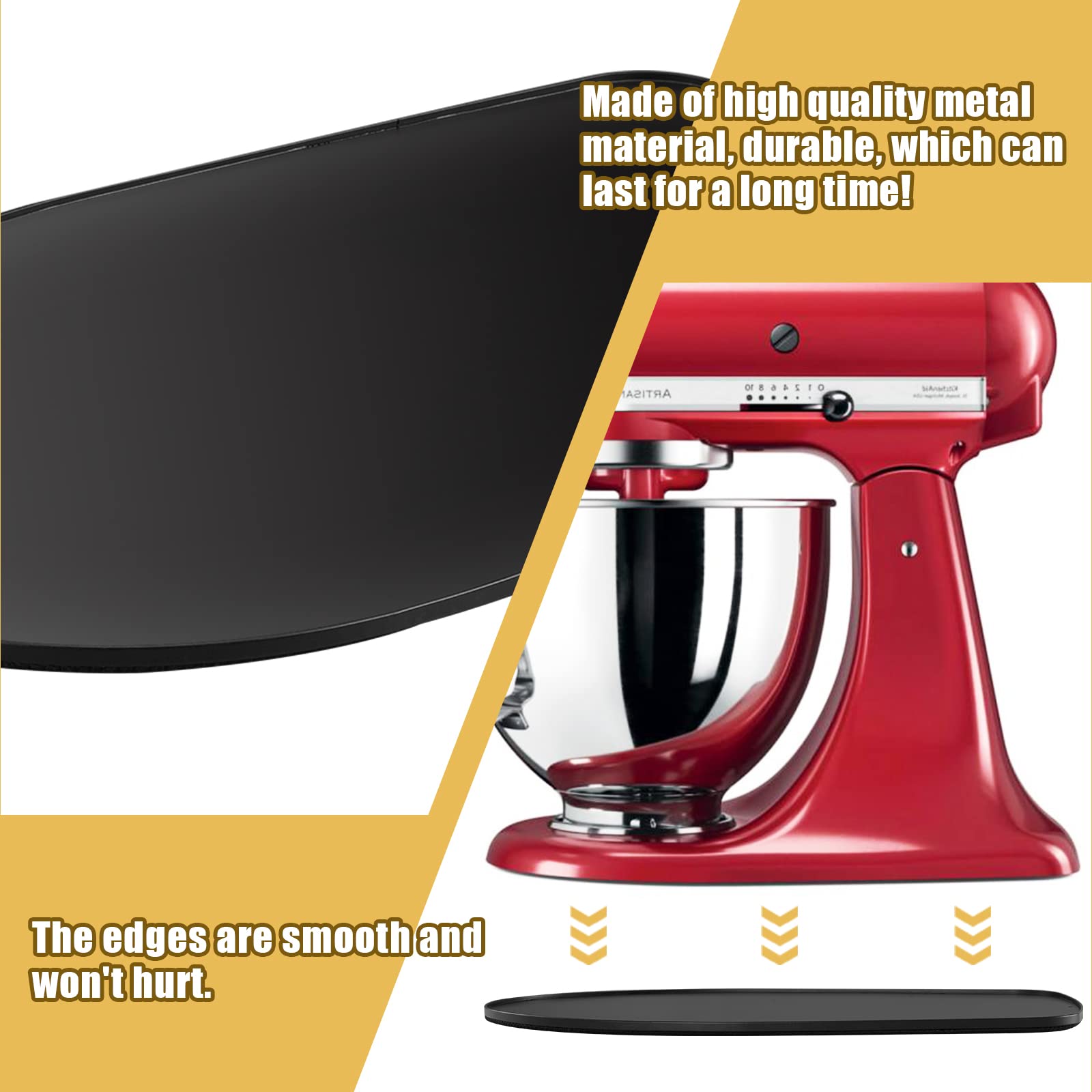 Metal Mixer Slider Mat For Kitchenaid Stand Mixer   Appliance Sliding Tray Countertop Mixer Mover Slide Board Mats Pad Compatibl