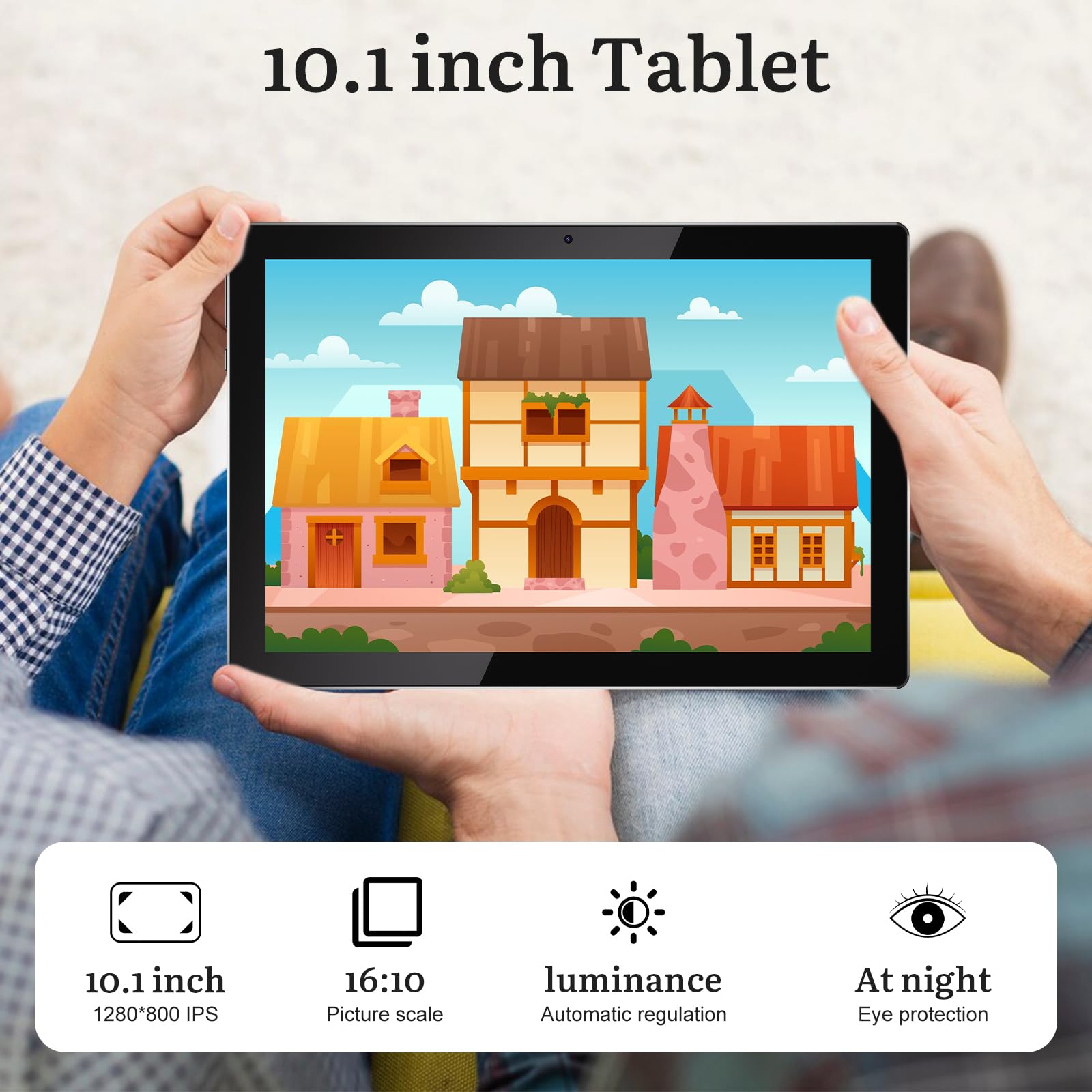 2 In 1 Tablet With Keyboard 10 Inch Android 11 Tablets, 4Gb+64Gb+512Gb Expand 1.8Ghz Quad Core Tablet Pc, 1280X800 Ips Touch Scr
