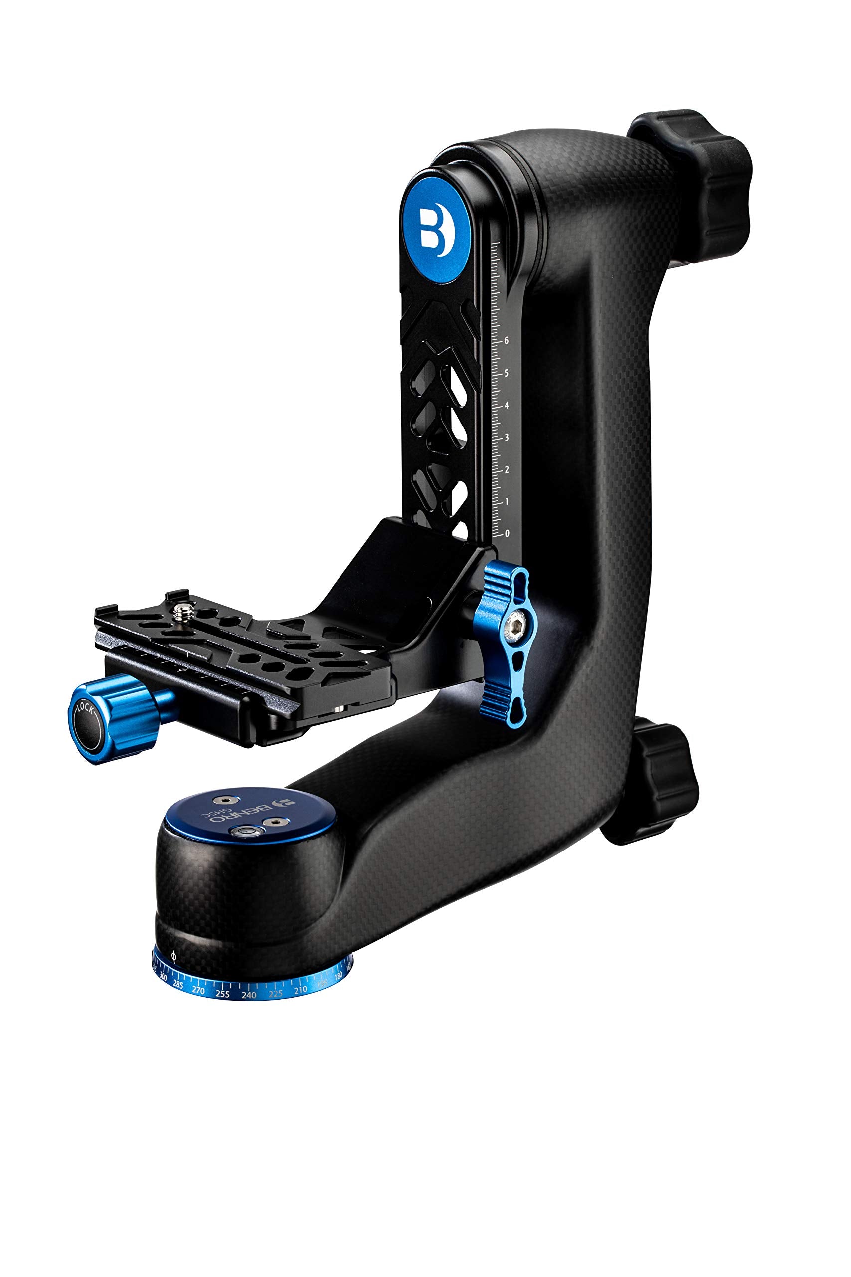 Benro Carbon Fiber Gimbal Head - Professional Lightweight Gimbal Tripod Head with Arca-Swiss Clamp, Pan & Tilt Control, and 66 l