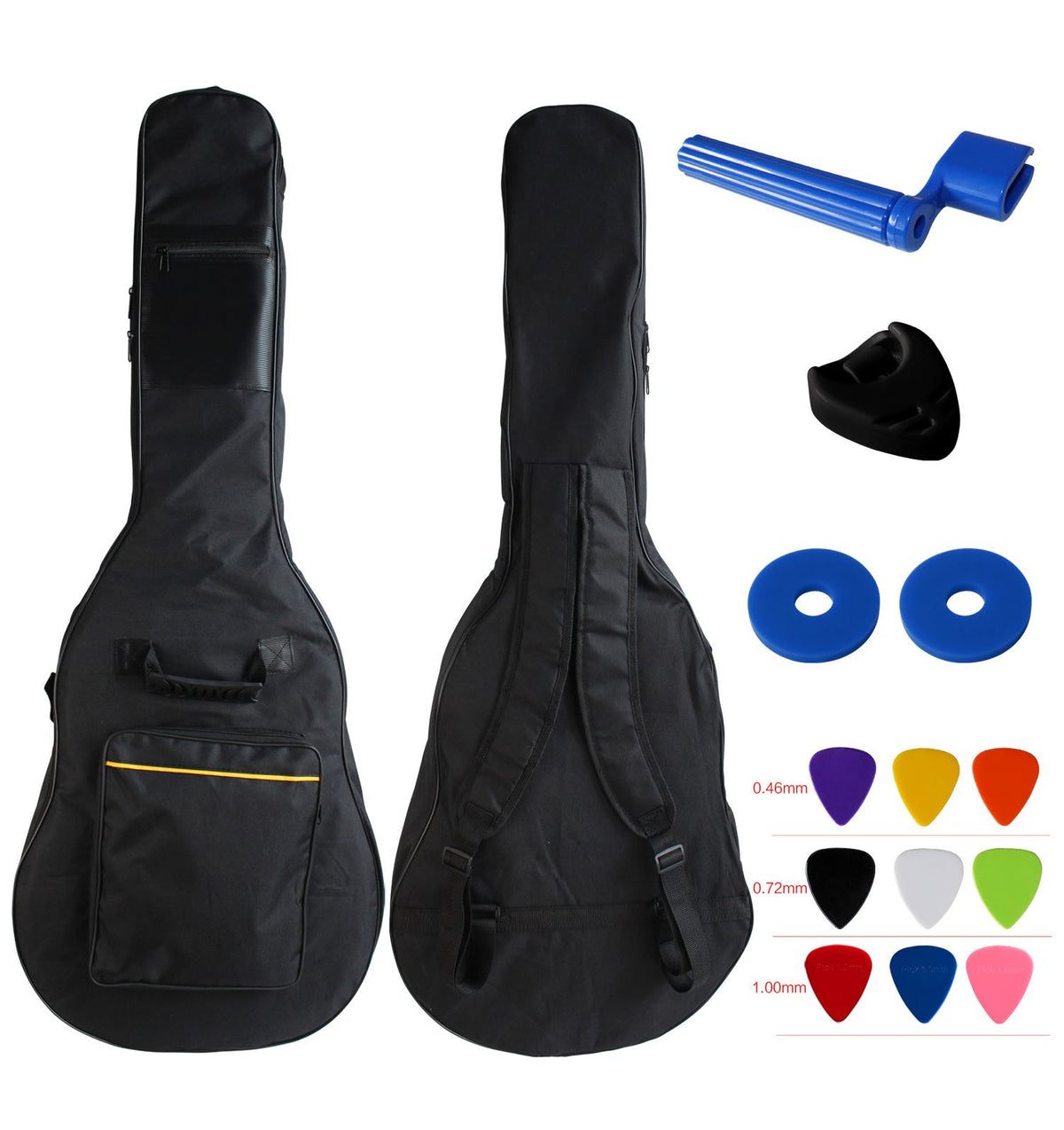 Ymc 41 Inch Waterproof Dual Adjustable Shoulder Strap Acoustic Guitar Gig Bag 5Mm Padding Backpack With Accessories(Picks, Pick
