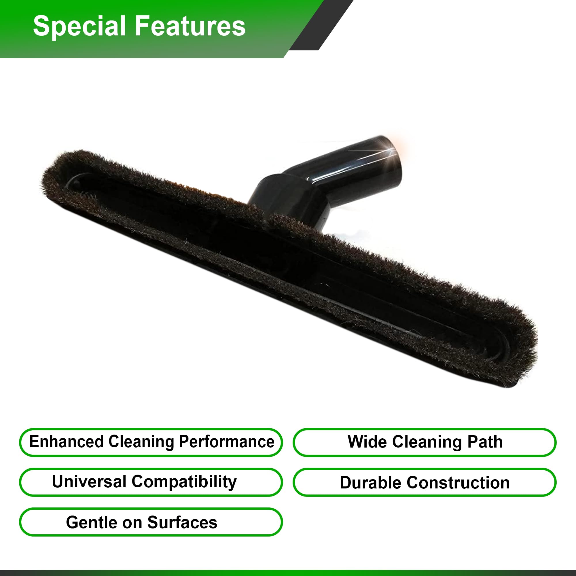 Selgo Upgraded Vacuum Floor Brush For Universal Vacuum Cleaners With 1  Inch (1.25'') (32Mm) Inner Diameter With Horse Hair Soft