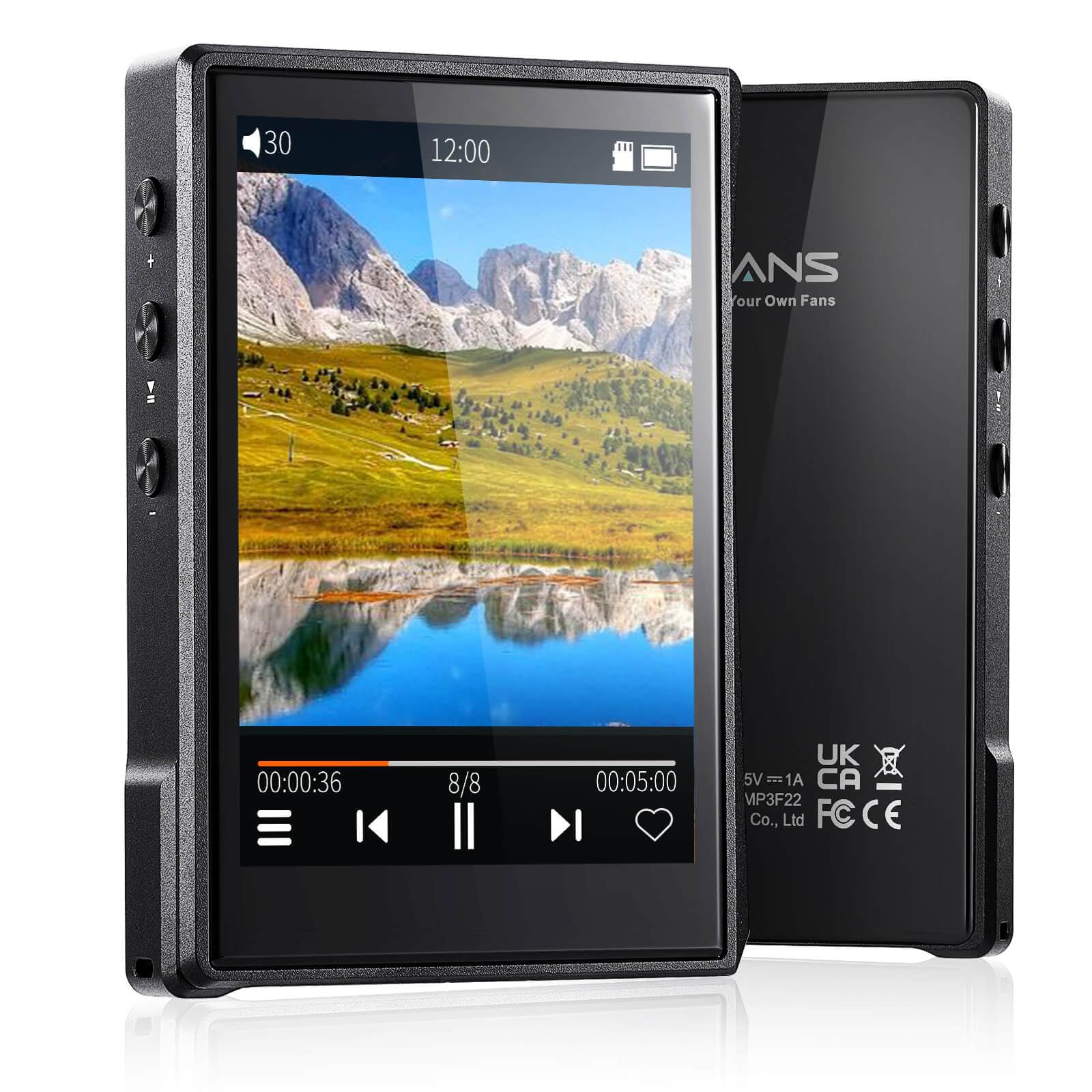 Surfans Hifi Mp3 Player With Bluetooth: F22 Full Touch Lossless Music Player   Portable High Resolution Dsd Digial Audio Player 32Gb Memory Expandable Up To 1Tb
