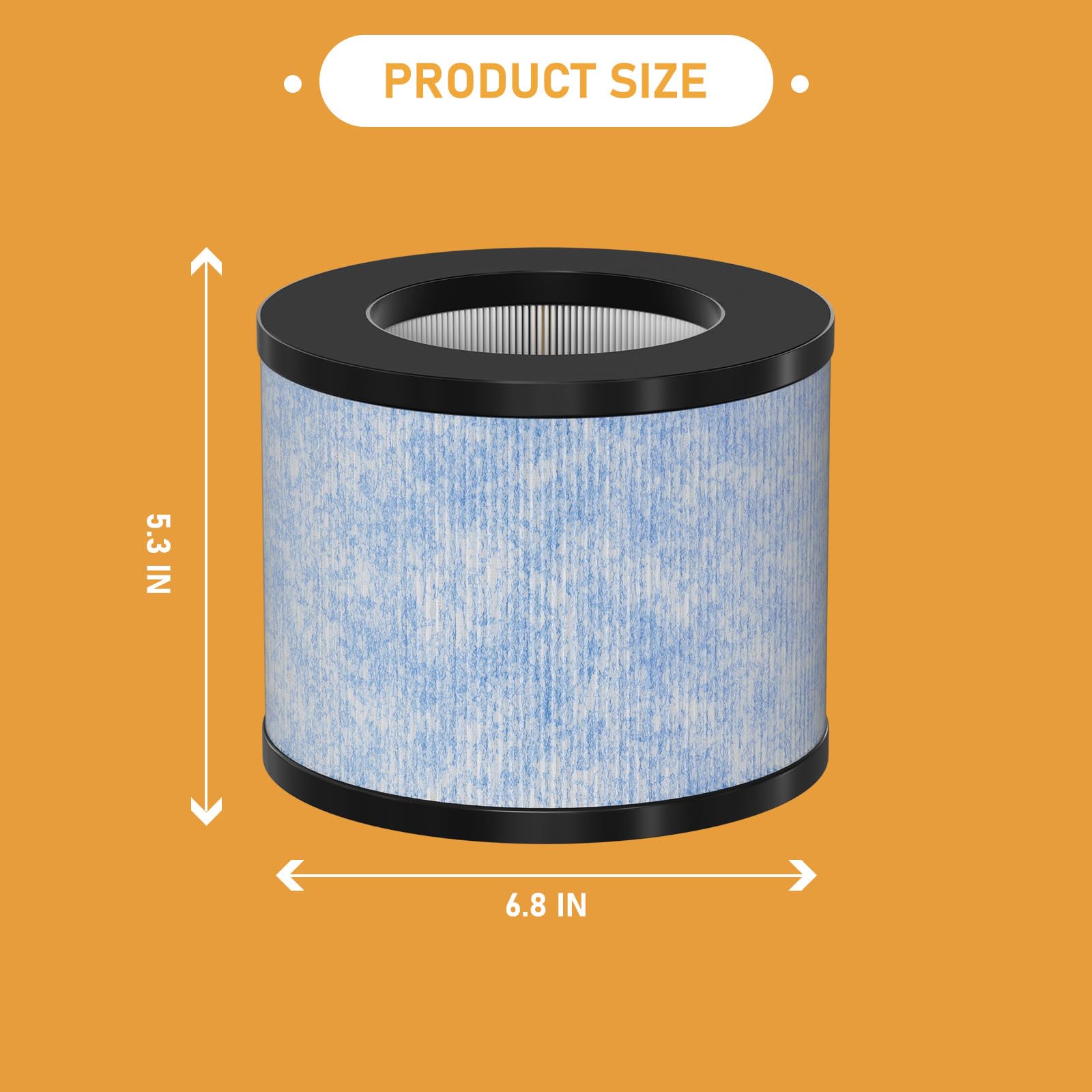 Allisfresh C102 Ma 01Cw True Hepa Replacement Filter Compatible With Miko Ibuki C102 Air Cleaner Purifier And Okaysou Airmic4S,