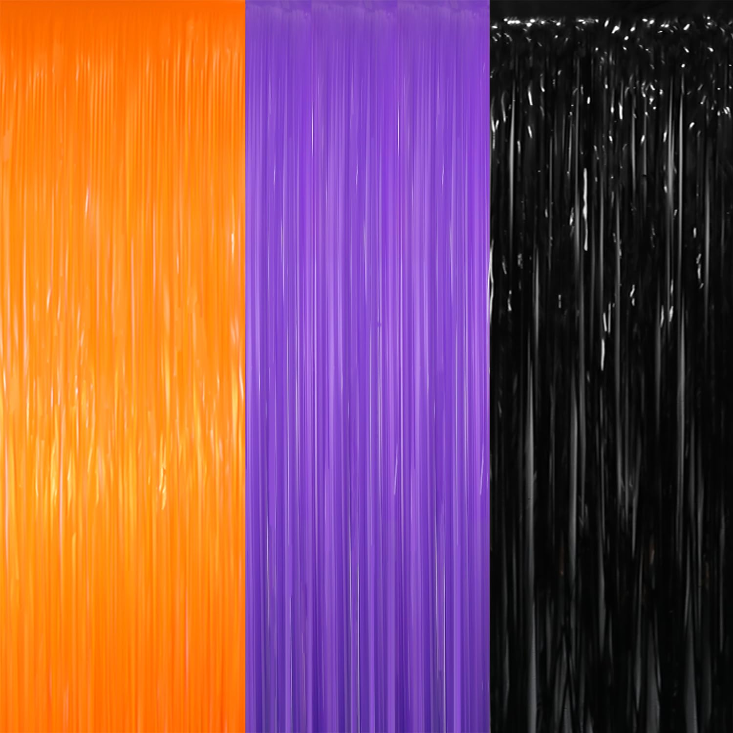 Goer 3.2 Ft X 8.2 Ft Metallic Tinsel Foil Fringe Curtains For Halloween Birthday Graduation New Year'S Party Decorations(1 Pack,