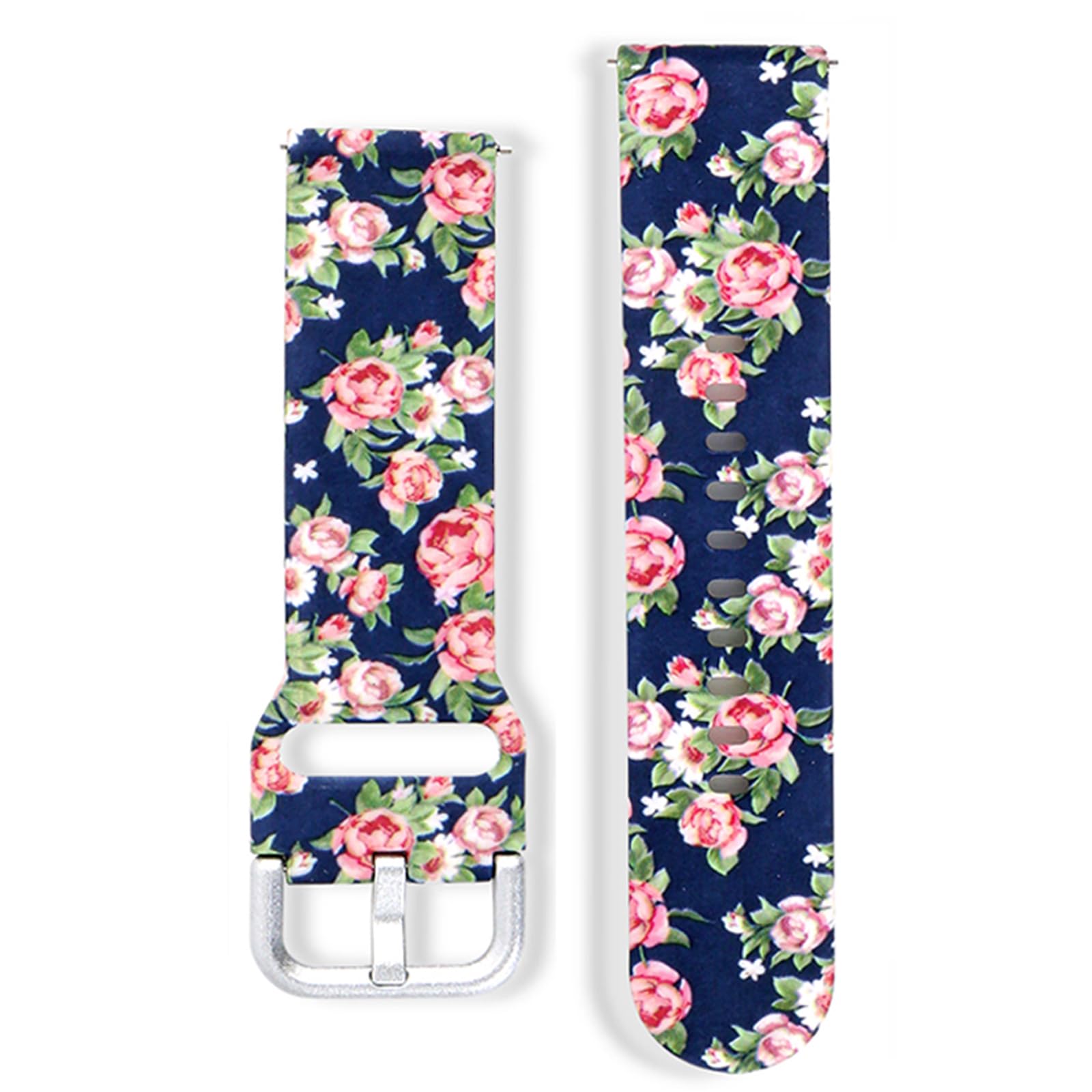Xingmaly Bands Compatible With Amazfit Bip 5 Smart Watch Bands Women Girl, Soft Silicone Pattern Floral Strap Bands For Amazfit 