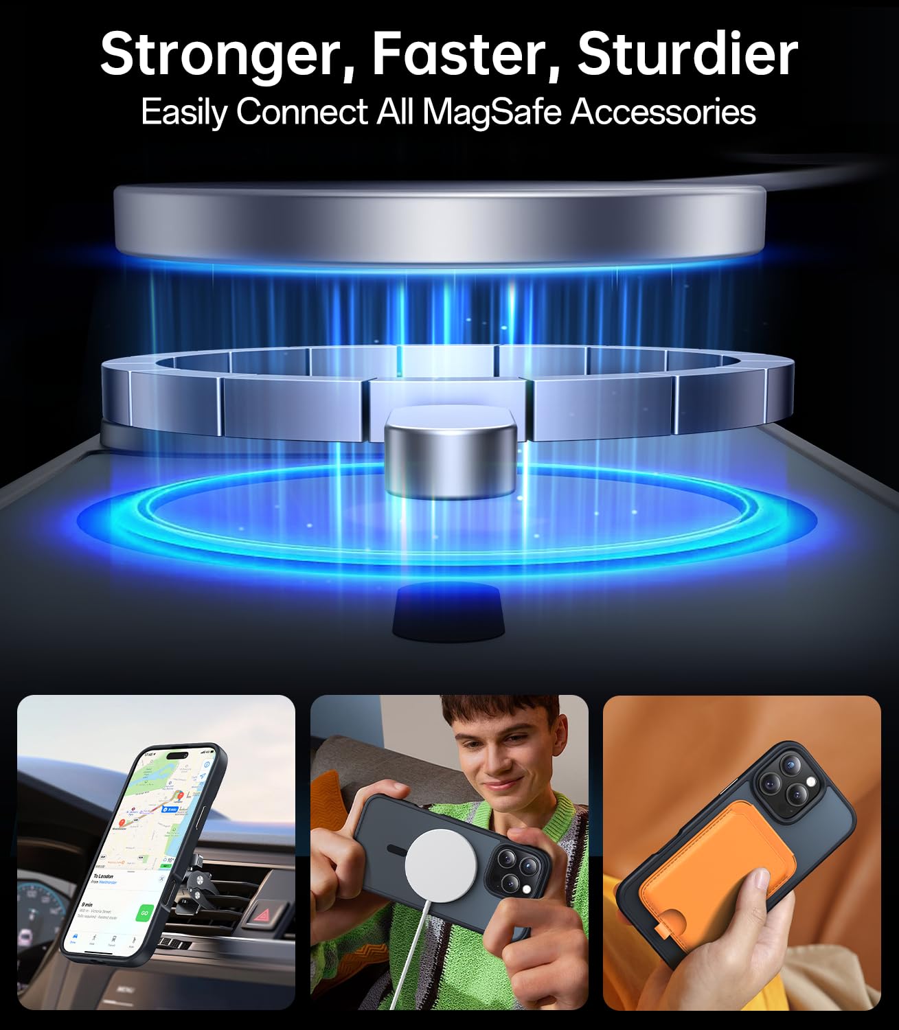 Meifigno Magnetic Case Designed For Iphone 16 Pro Max 6.9, Compatible With Magsafe, Military Grade Protection, Translucent Matte