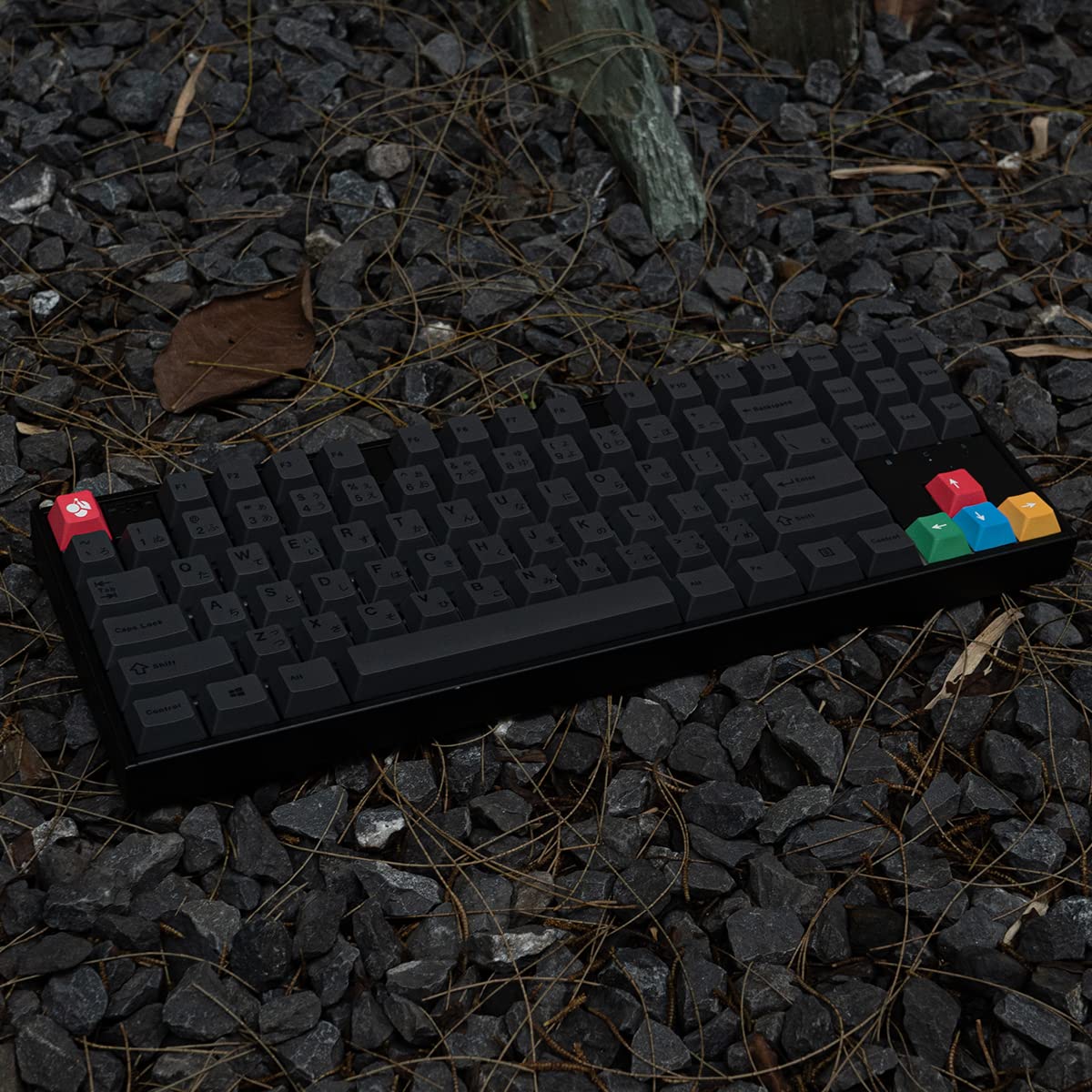 Mintcaps Pbt Gray Japanese Keycaps Cherry Profile Retro Dye Sub Keycaps Set 130 Keys Custom Keyboard Keycaps For 60% 65% 70% 75%