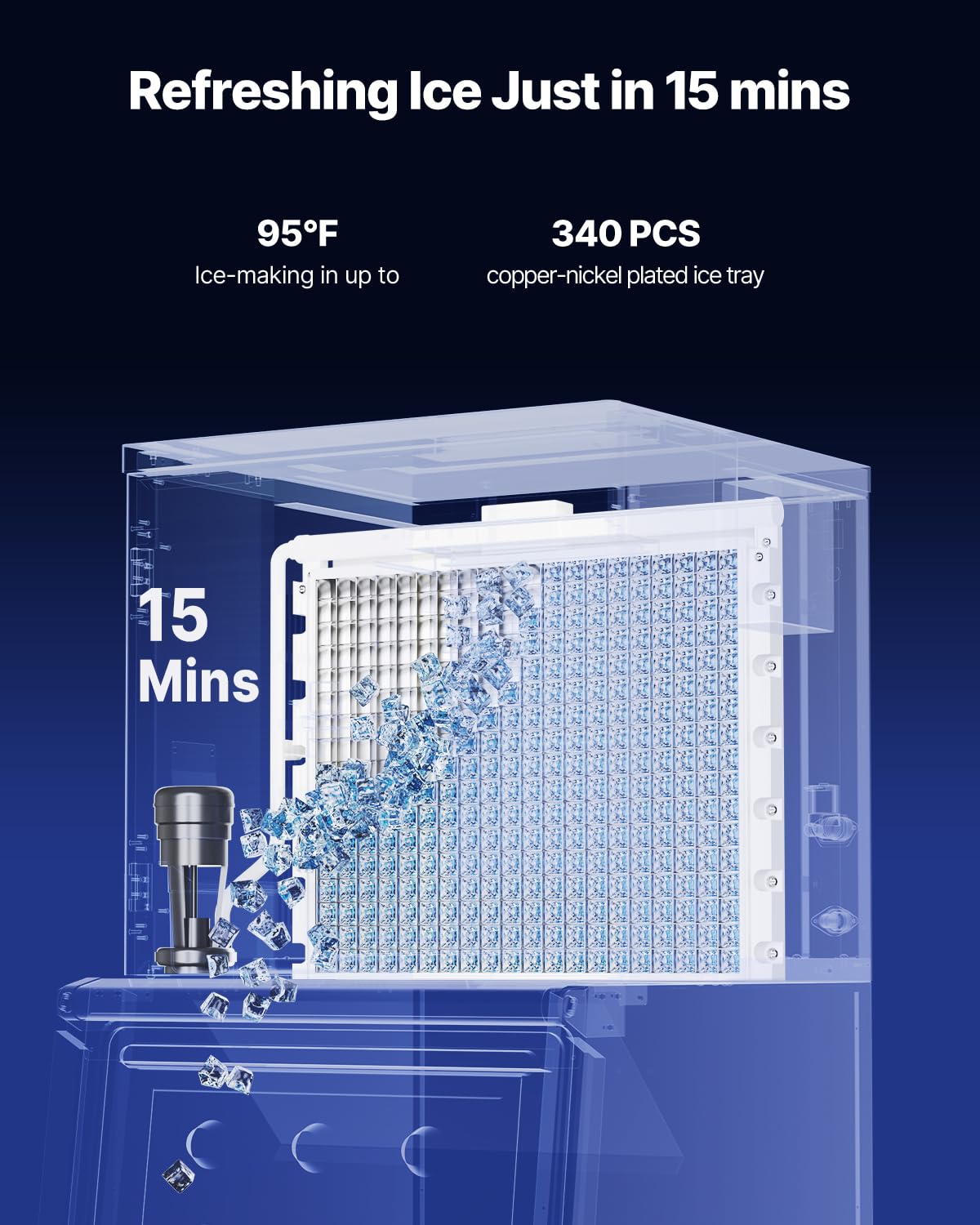 Vevor Commercial Ice Maker Machine-Head 800 Lbs/24 H, 26 Inch Stainless Steel Industrial Ice Machine, Self-Cleaning And Schedule