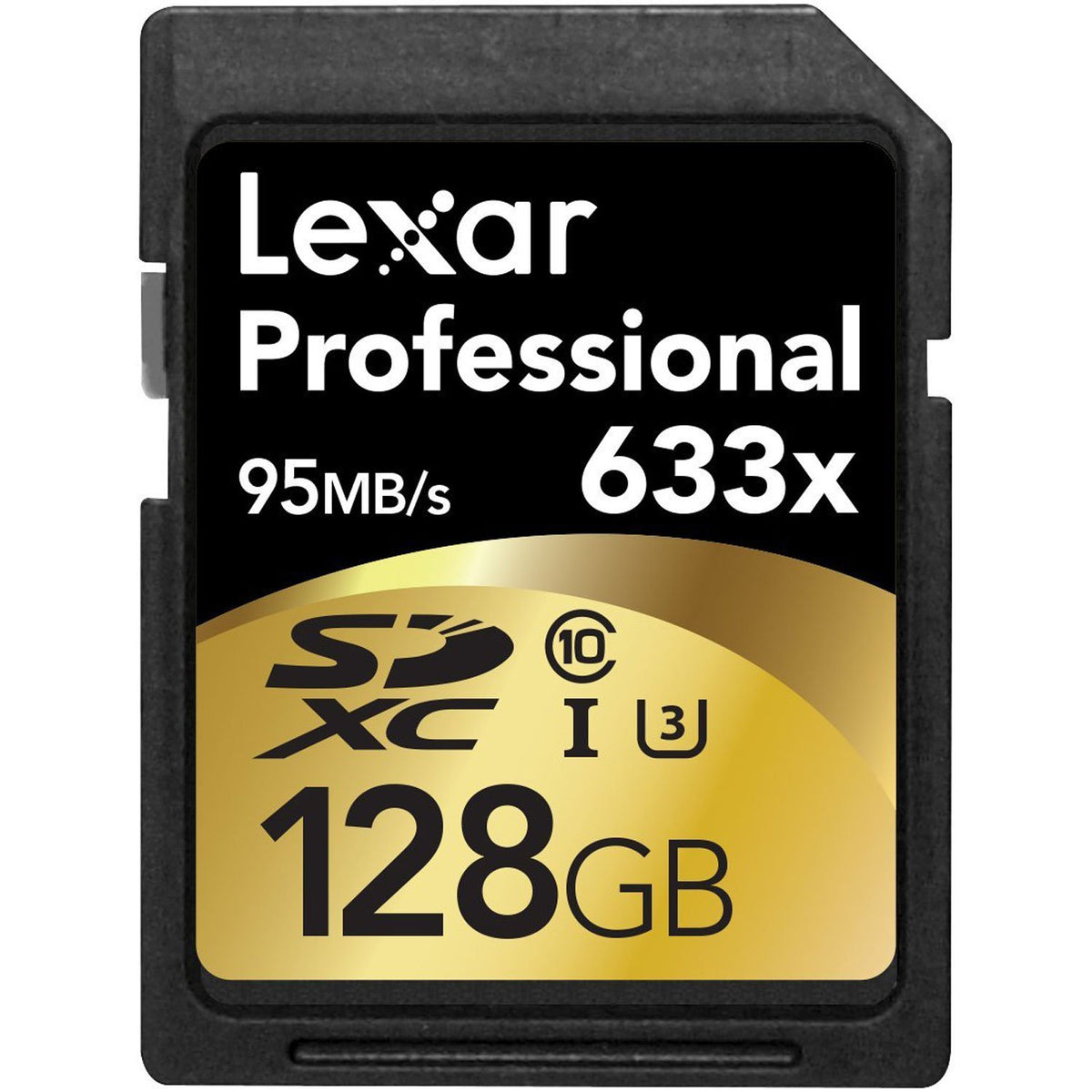 Lexar Professional 633x 128GB SDXC UHS-I/U3 Card (Up to 95MB/s Read) w/Image Rescue 5 Software - LSD128CBNL633