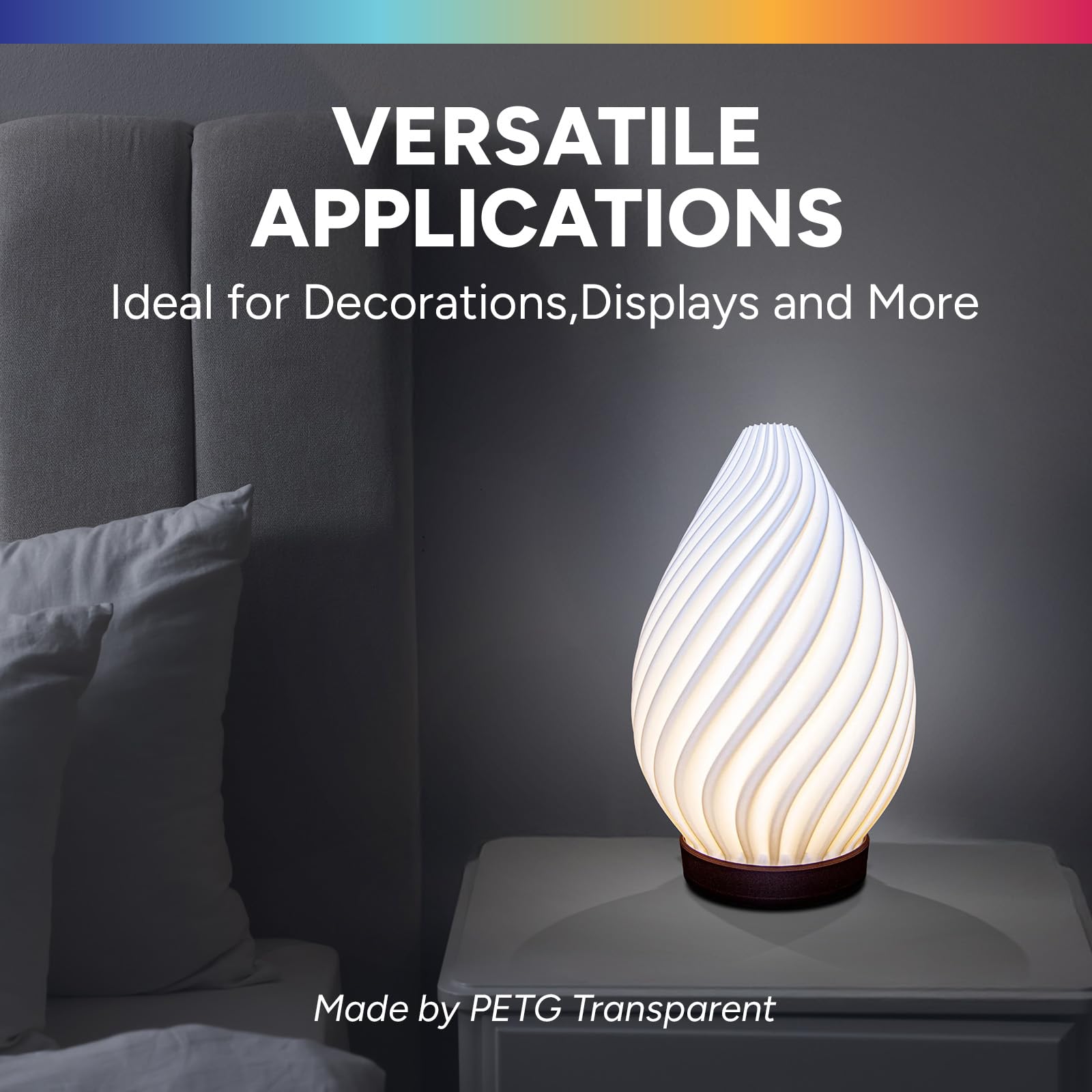 Overture Petg Filament 1.75Mm, 3D Printer Consumables, 2Kg Filament (4.4Lbs), Dimensional Accuracy 99% Probability +/  0.03 Mm,