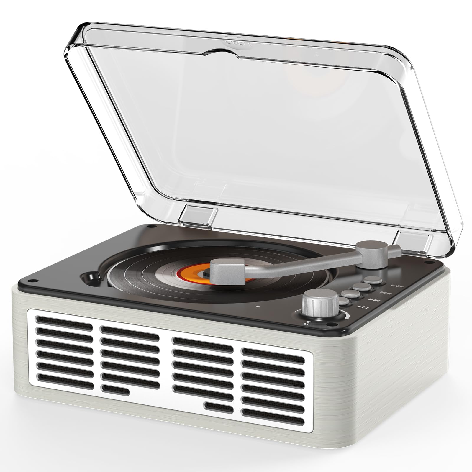 Cd Player Portable With Bluetooth,Double Hifi Sound Speakers,Sleep Mode,Desktop Cd Music Players,Support Aux/Usb/Headphone Jack/