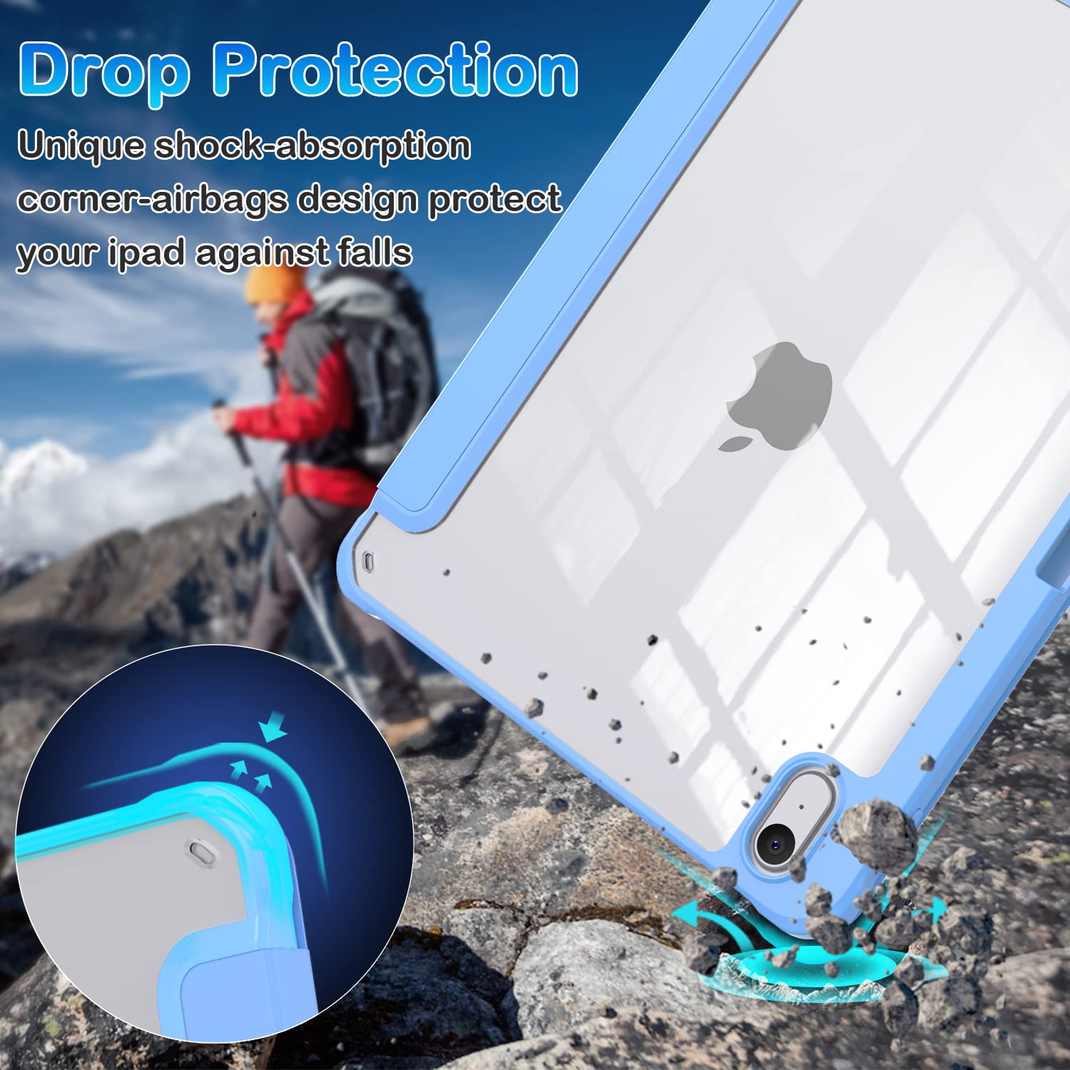 Okp For New Ipad 10Th Generation Case 2022, Ipad 10 Th Gen Case With Trifold Stand, Auto Wake/Sleep, Ipad 10.9 Inch Protective C