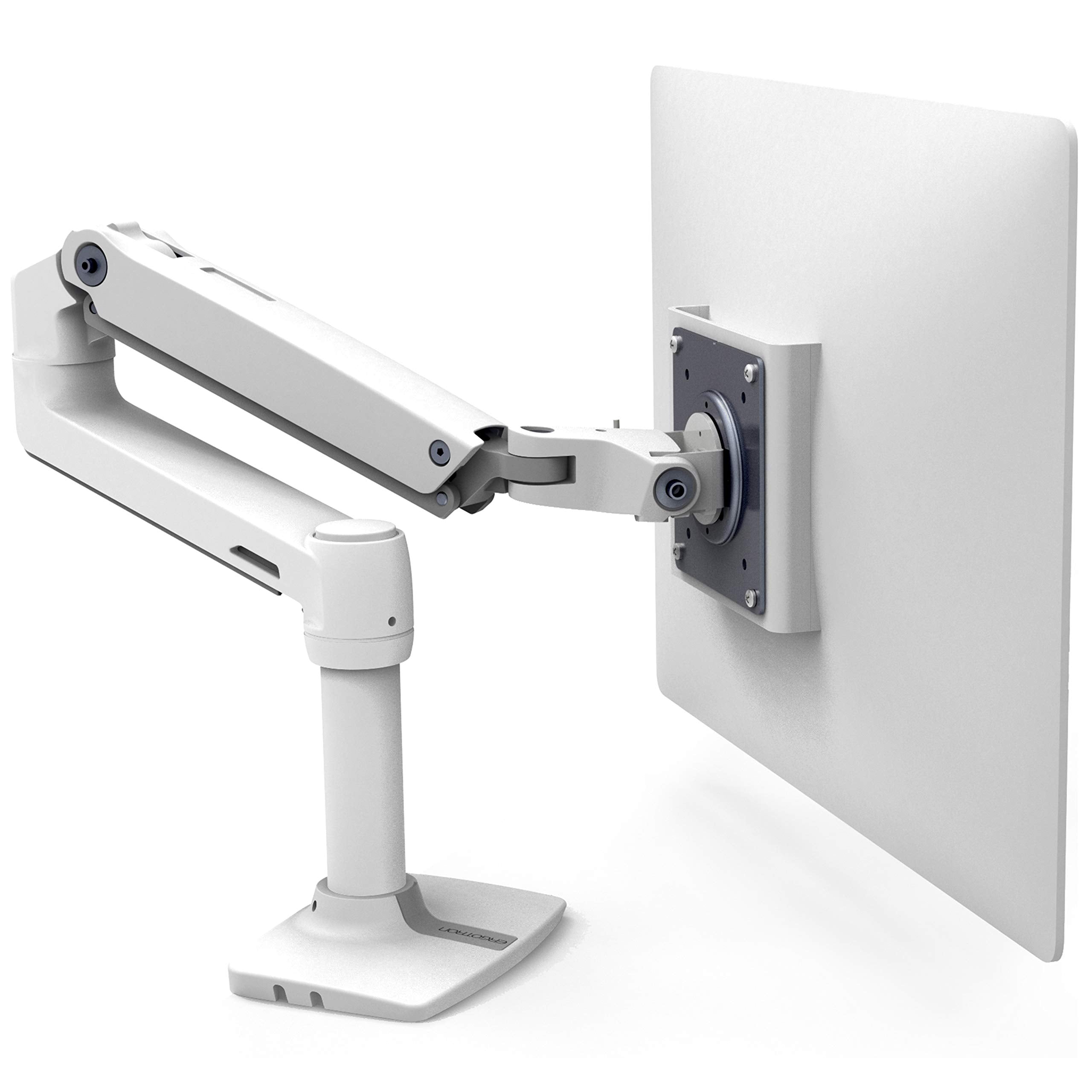 Ergotron � LX Premium Monitor Arm, Single Monitor Desk Mount � fits Flat Curved Ultrawide Computer Monitors up to 34 Inches, 7 to 25 lbs, VESA 75x75mm or 100x100mm � White