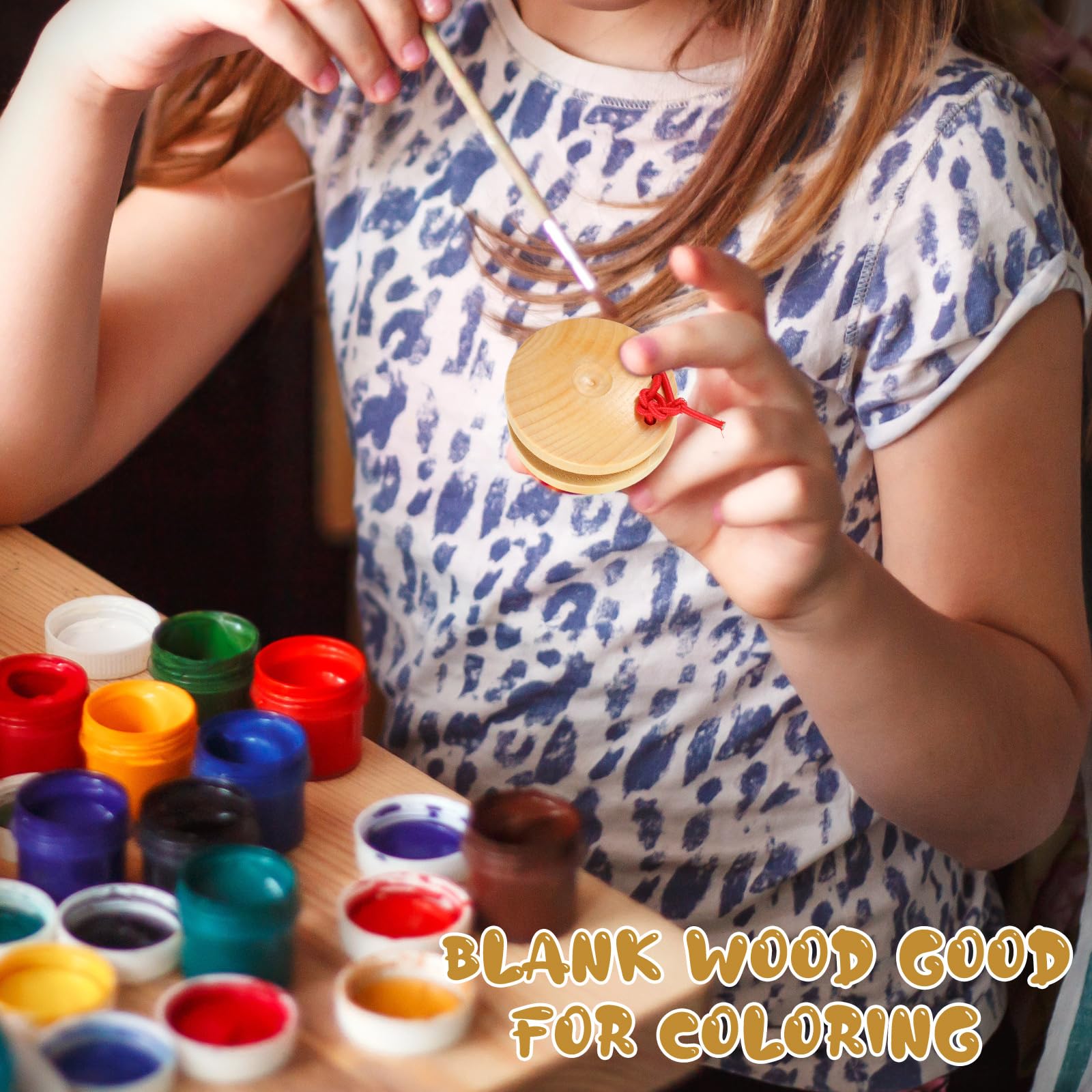 Boao 24 Pcs Castanets Musical Instrument Wooden Hand Finger Clap Board Educational Percussion Diy Music Instrument Rhythm Castan