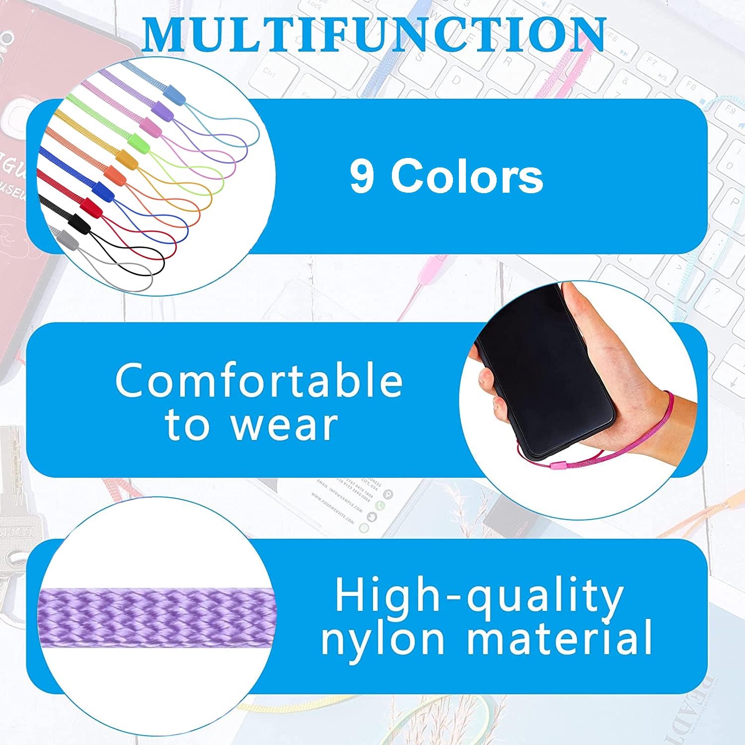 Cellphone Remote Shutter For Smartphones And Tablets (Colorful 9 Pack), Aoqiyue Wireless Camera Remote Control Compatible With I