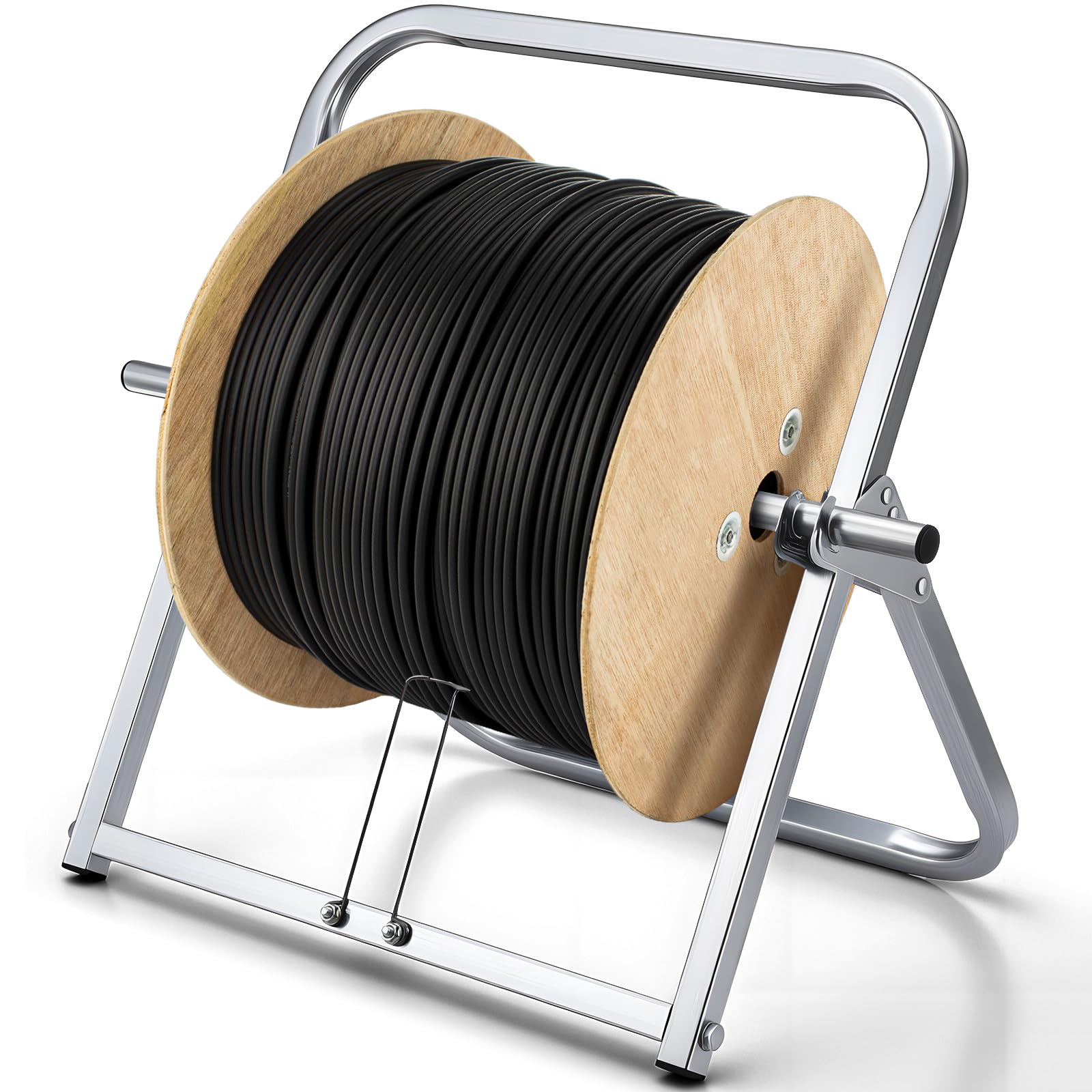 Hicarer Durable Single Axle Cable Caddy 16 x 20 Inch Wire Spool Rack Holder Commercial Industrial Steel Wire Rack Dispenser for 