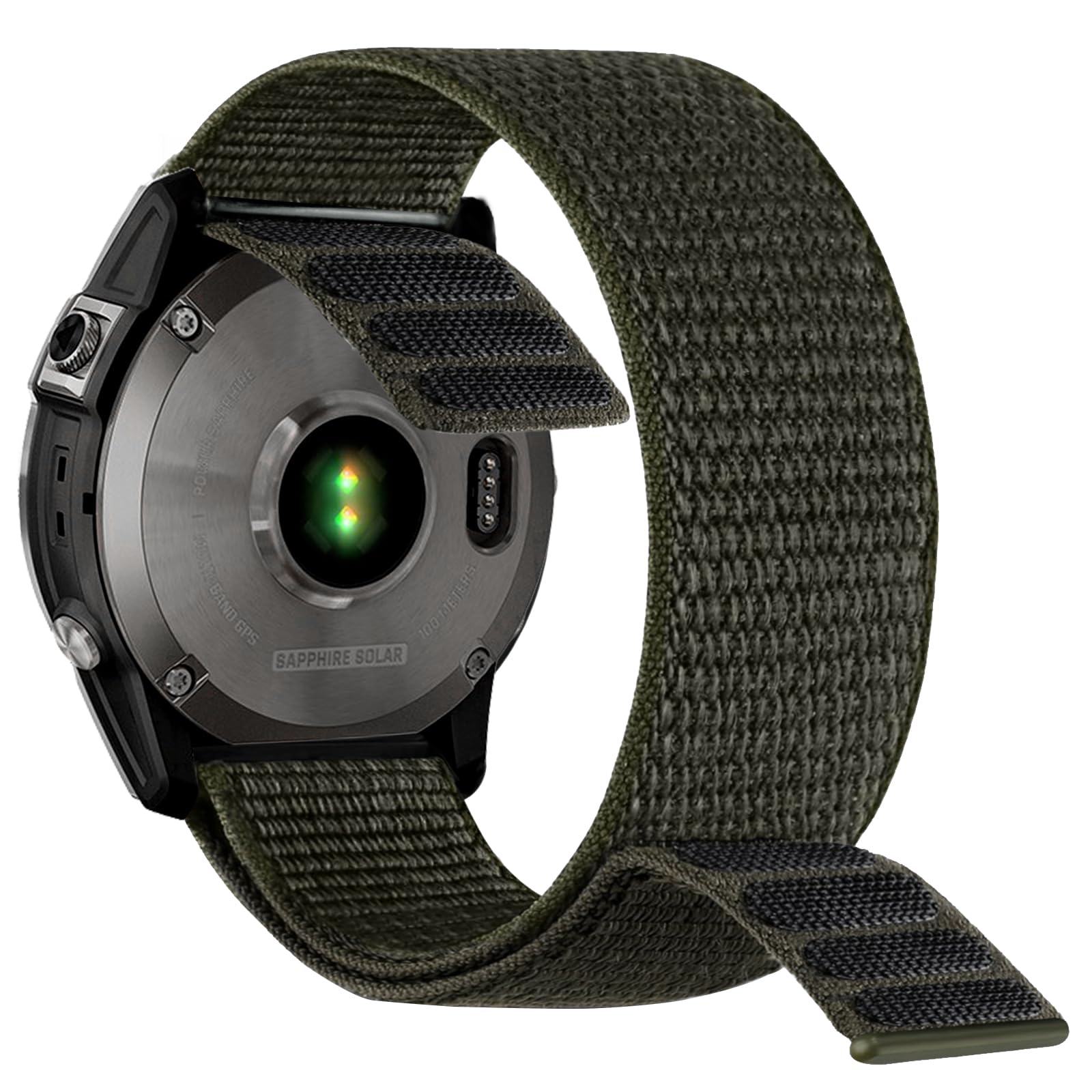 Abanen Hook And Loop Quick Dry Watch Band For Fenix 7X / Fenix 6X / Fenix 5X, 26Mm Woven Nylon Ultralight Sport Wristband Strap