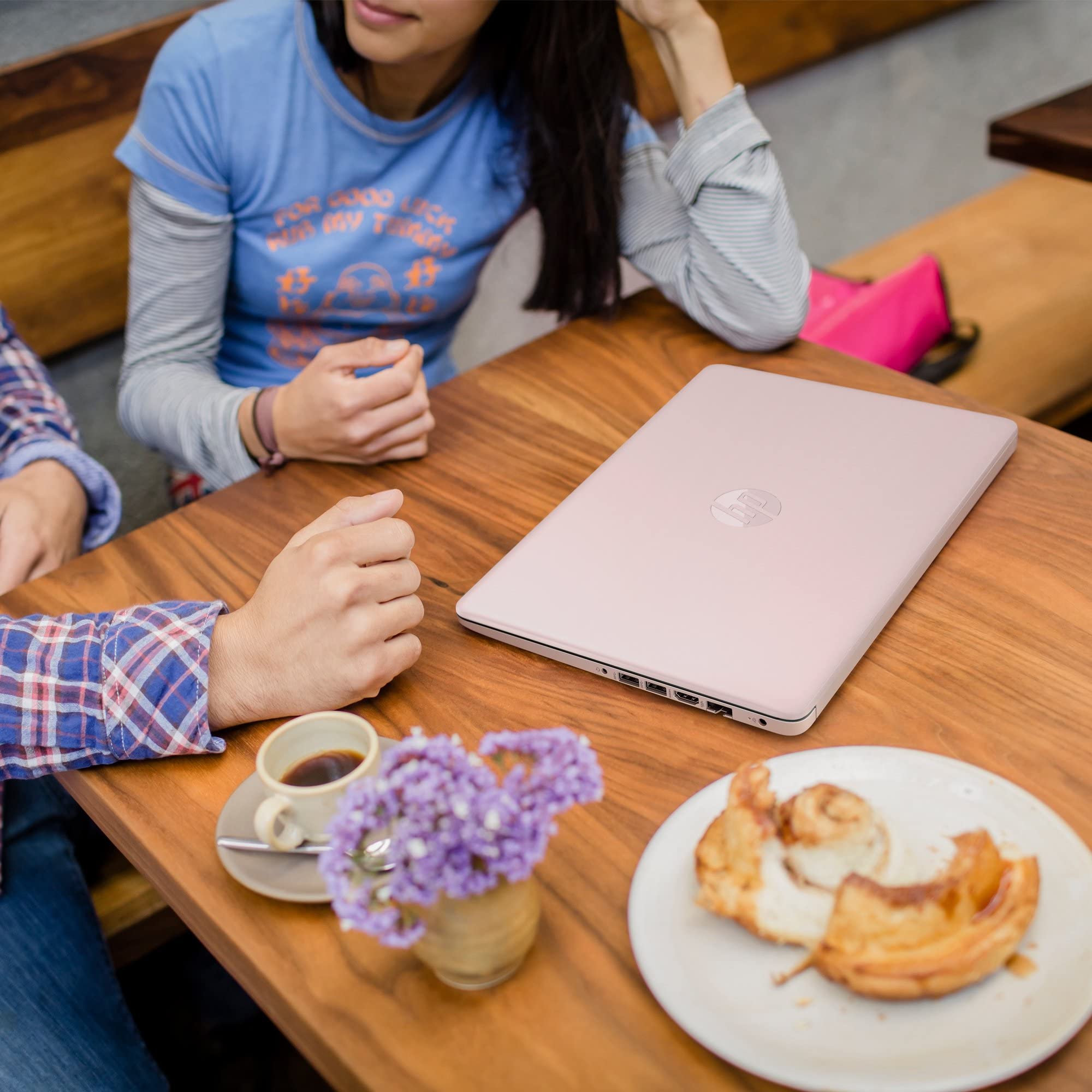 Hp Stream 14'' Hd Laptop, Intel Celeron Quad-Core Processor, 16Gb Ddr4 Ram, 64Gb Emmc, 1 Year Office 365, Wifi, Bluetooth, Hdmi,