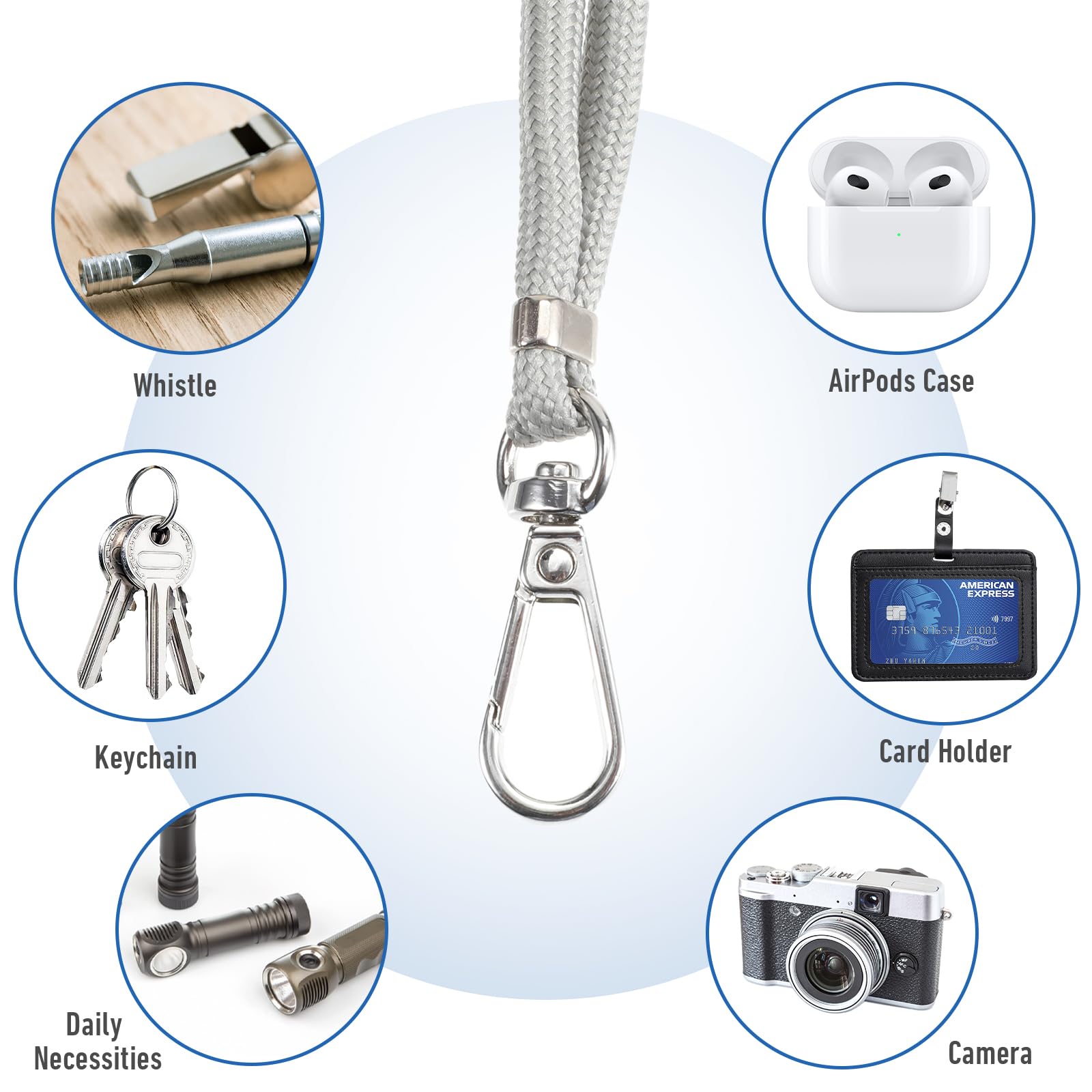 Ybeaty 4 Pcs Phone Lanyard Adjustable Removable Universal Compatible Cell Phone Lanyards Multifunctional Crossbody Patch Lanyard