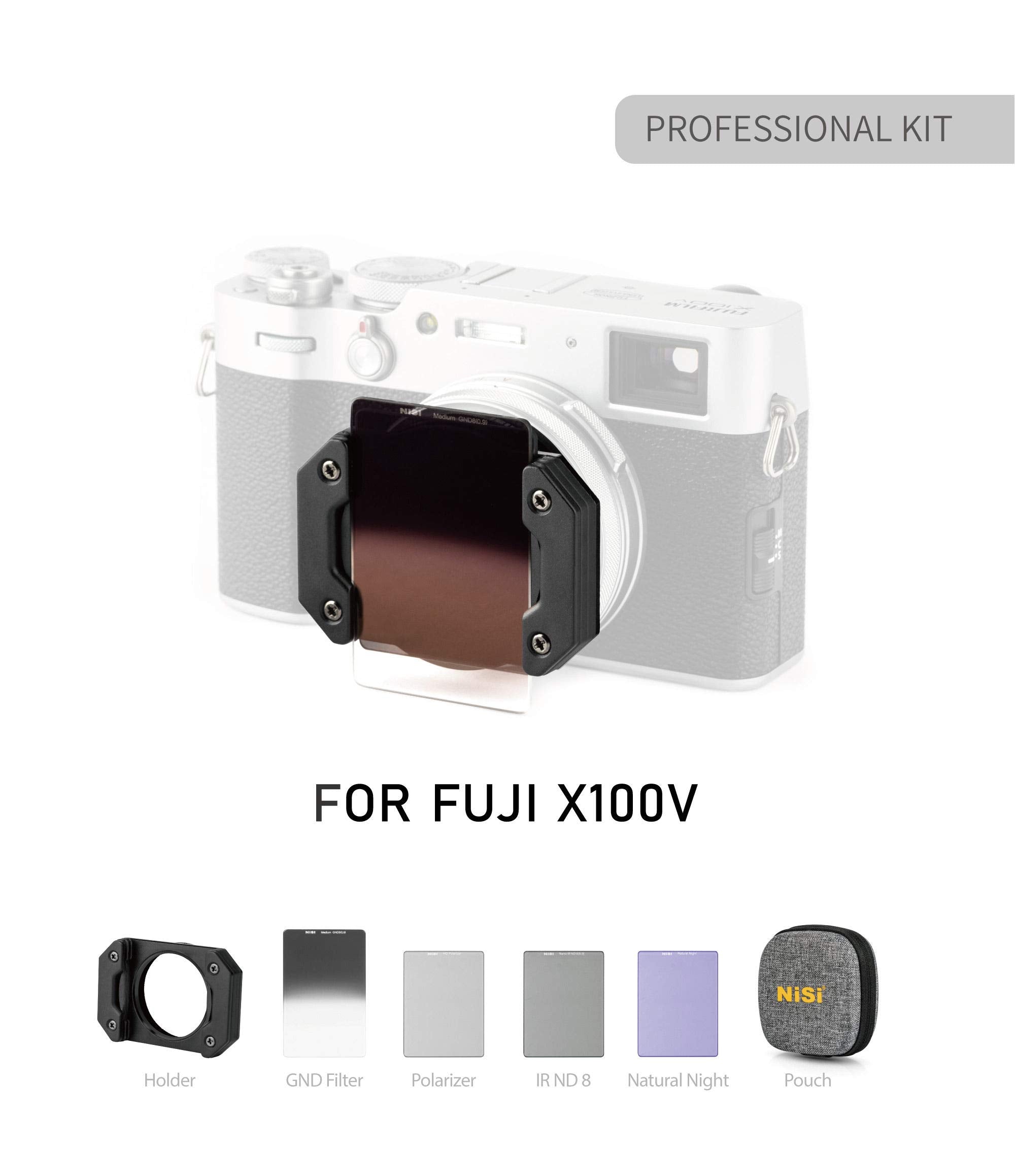 Nisi P1 Fujifilm X100 Professional Kit   Compact Camera Filter Holder System With 4 Filters   Compatible With Fujifilm X100 Seri