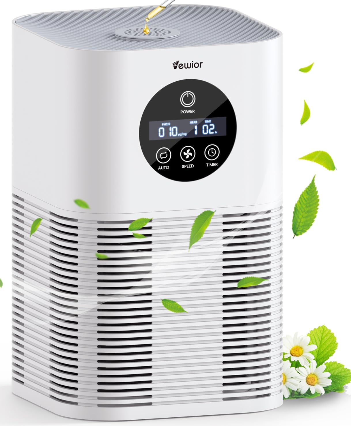 Air Purifiers For Home Large Room Up To 600 Ft, Vewior H13 True Hepa Air Purifiers For Pets Hair, Dander, Smoke, Pollen, 3 Fan S