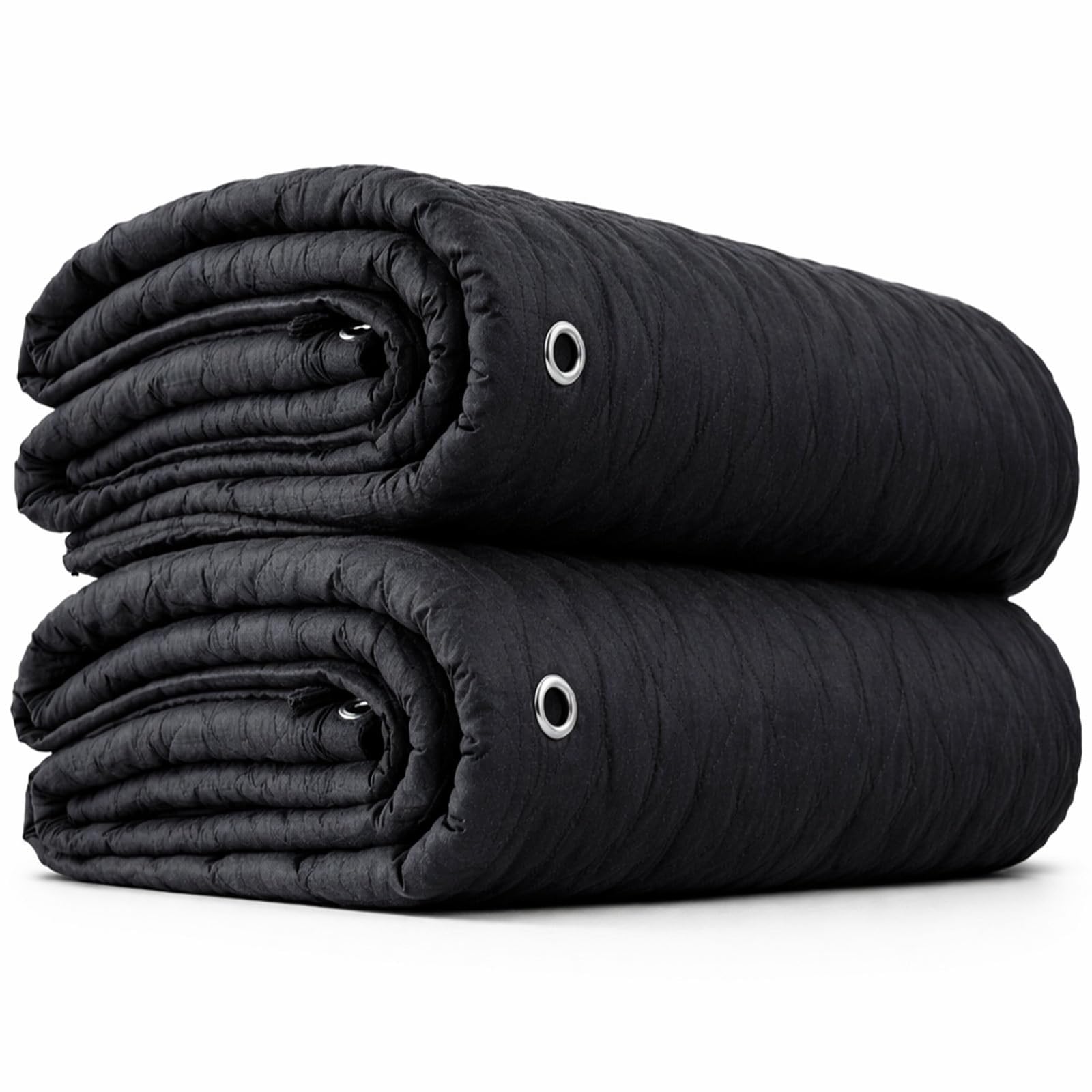 US Cargo Control 96 x 80 Extra Large Sound Dampening Blankets with Grommets (2-Pack), Light Blocking Acoustic Blankets for Wall 