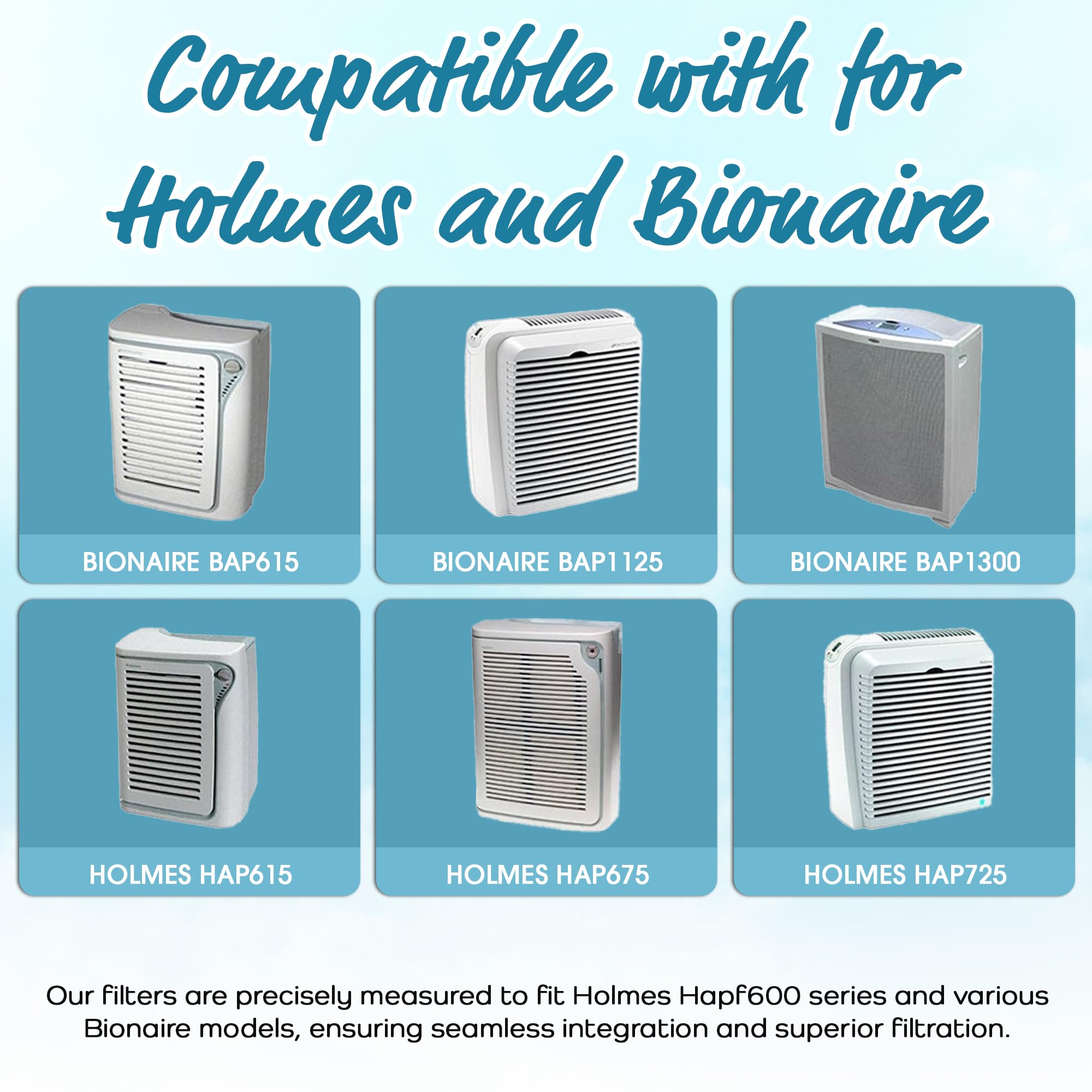 Breathe Naturally   Hapf600 Hepa Carbon Filter Replacement For Holmes Air Purifiers   High Efficiency Carbon Air Cleaner Filters
