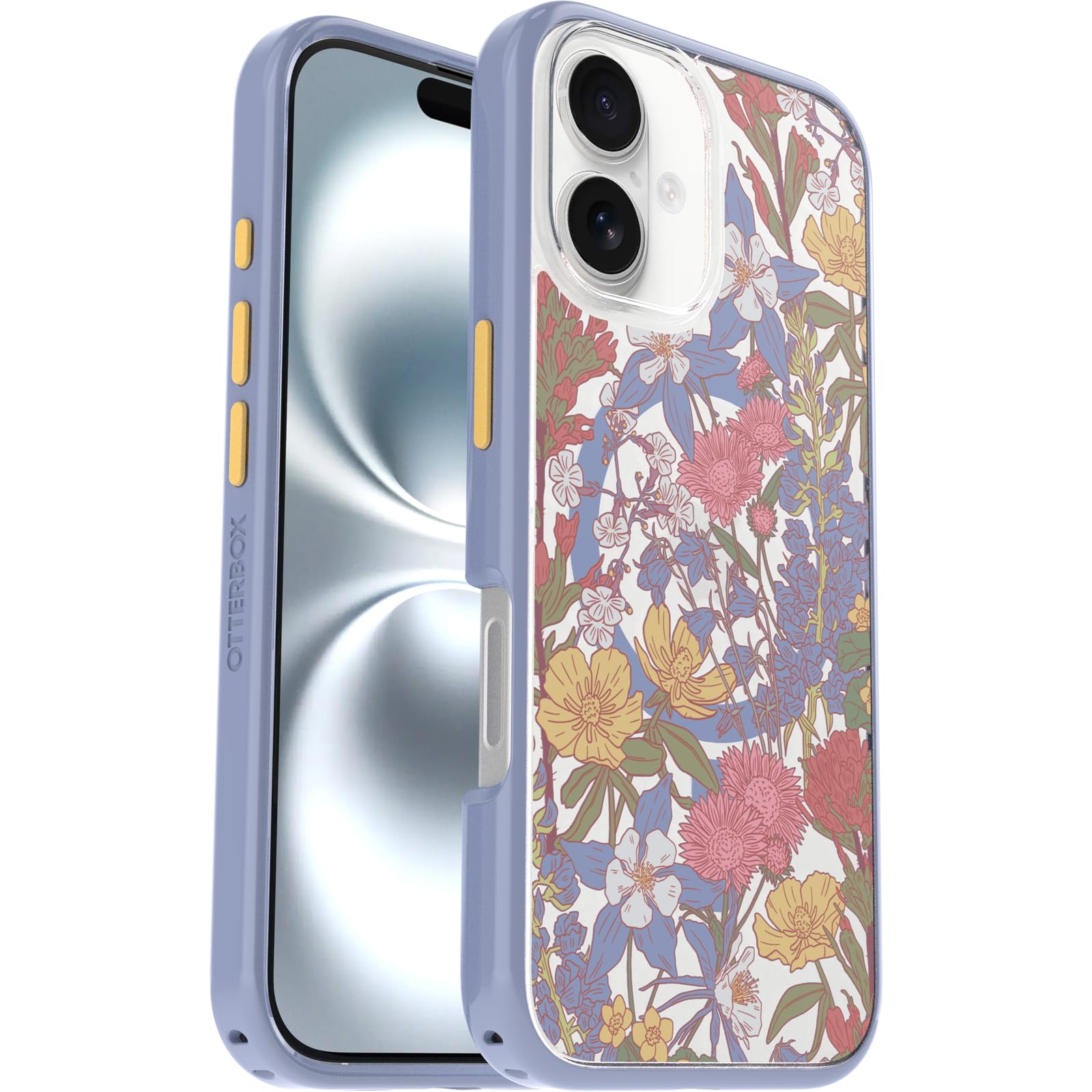 Otterbox Iphone 16 Symmetry Series Clear Case   Floral Purple