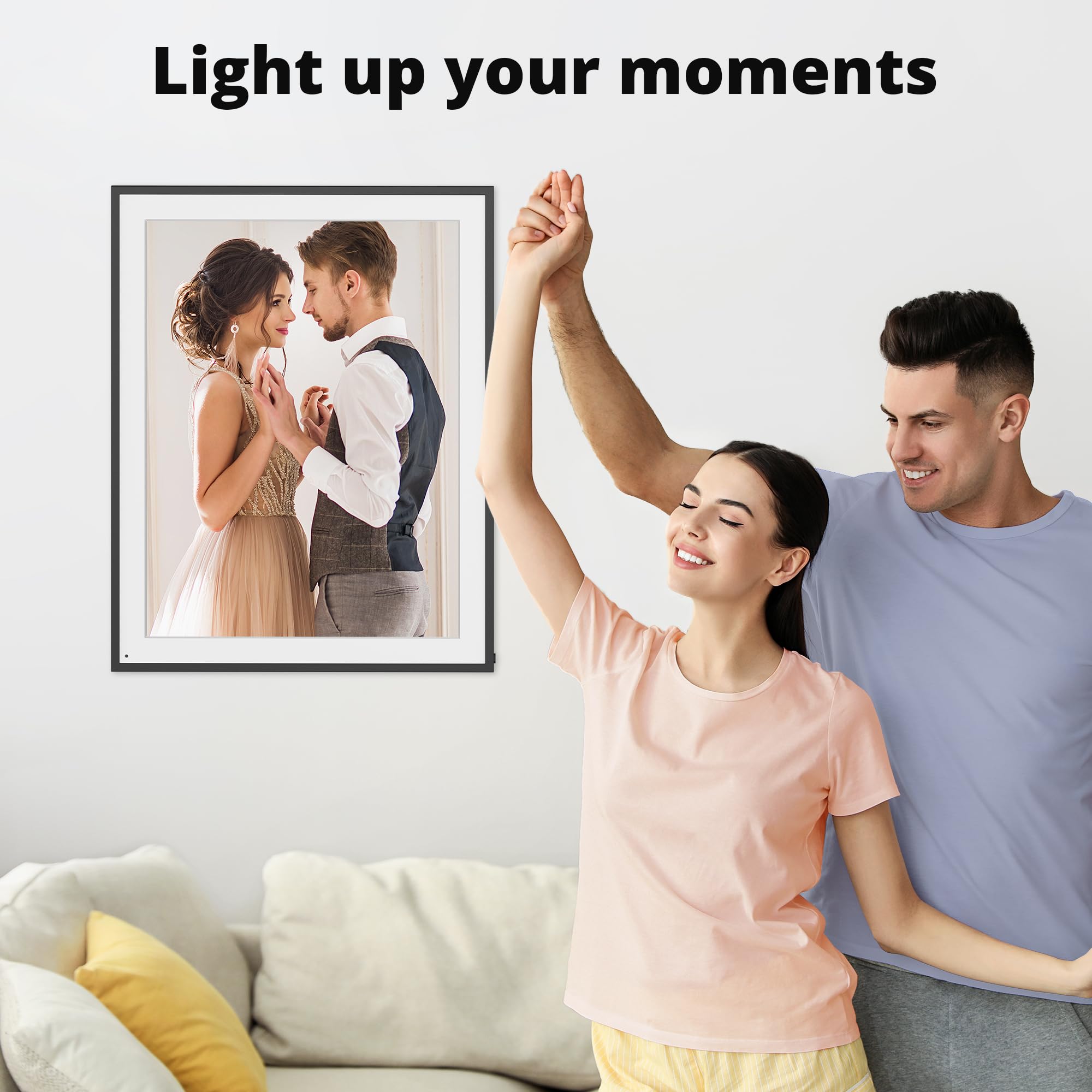 Dragon Touch Digital Picture Frame   19 Inch Wifi Large Digital Photo Frame With 64Gb Storage, Fhd Screen, Easy Setup To Share P