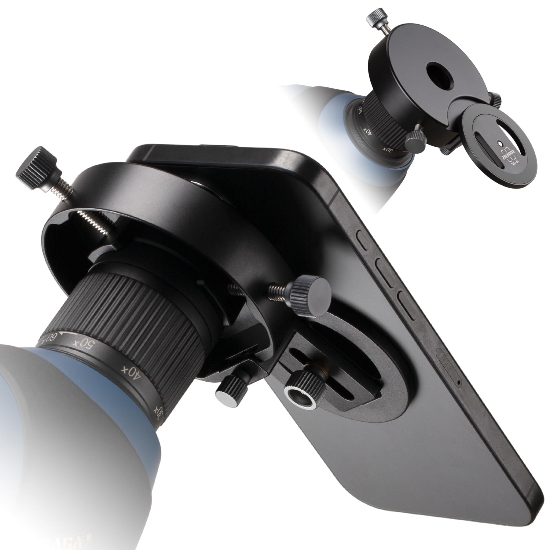 for Magsafe Digiscoping Adapter,Fits Telescope or Spotting Scope 2.5 Eyepiece Max,Magnetic Attachment for iPhone 12/13/14/15/16