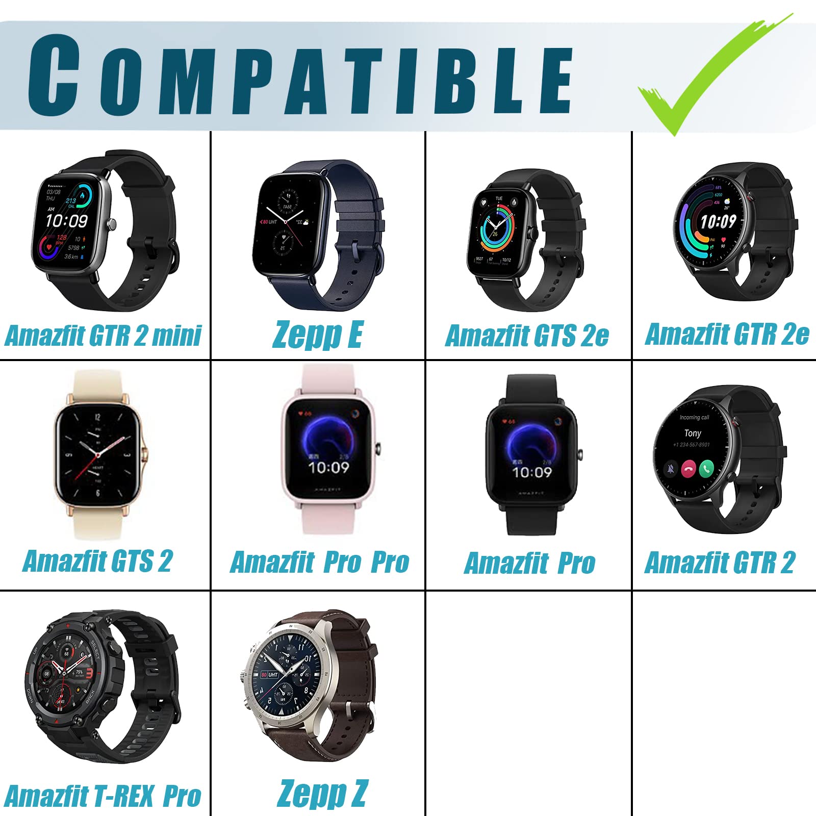 Charger Stand Compatible With Amazfit Gtr 2, Gtr 2E, Gts 2 Mini, Gts 2E, Pop Pro, Zepp E, Zepp Z,T Rex Pro,Usb Charger Cable Fit