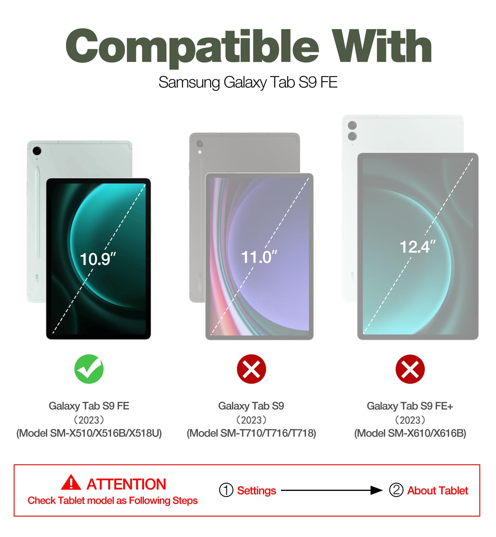 Dexnor Case For Samsung Galaxy Tab S9 Fe 10.9 Inch 2023, [Built In Screen Protector & Kickstand] With Pen Holder Heavy Duty Shoc