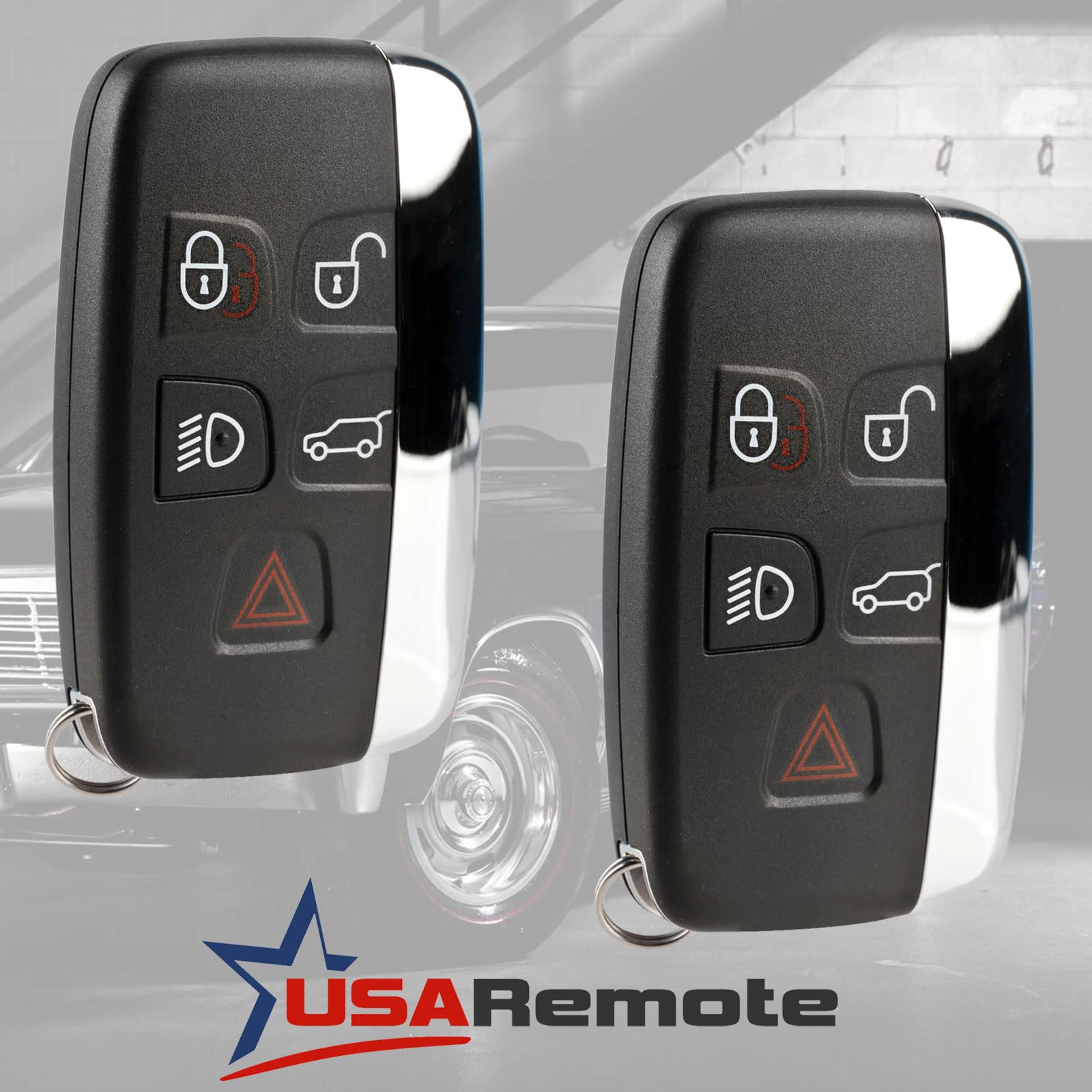 Key Fob Keyless Entry Remote Fits Land Rover Range Rover Sport Lr2 Lr4 Evoque 2012 2013 2014 2015 2016 2017 (Kobjtf10A), Set Of
