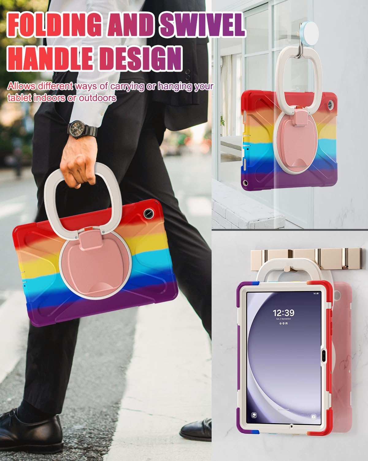 Braecn Case For Samsung Galaxy Tab A9+ Plus 11    2023 Sm X210/X216/X218 Heavy Duty Rugged Silicone Cover With Screen Protector,