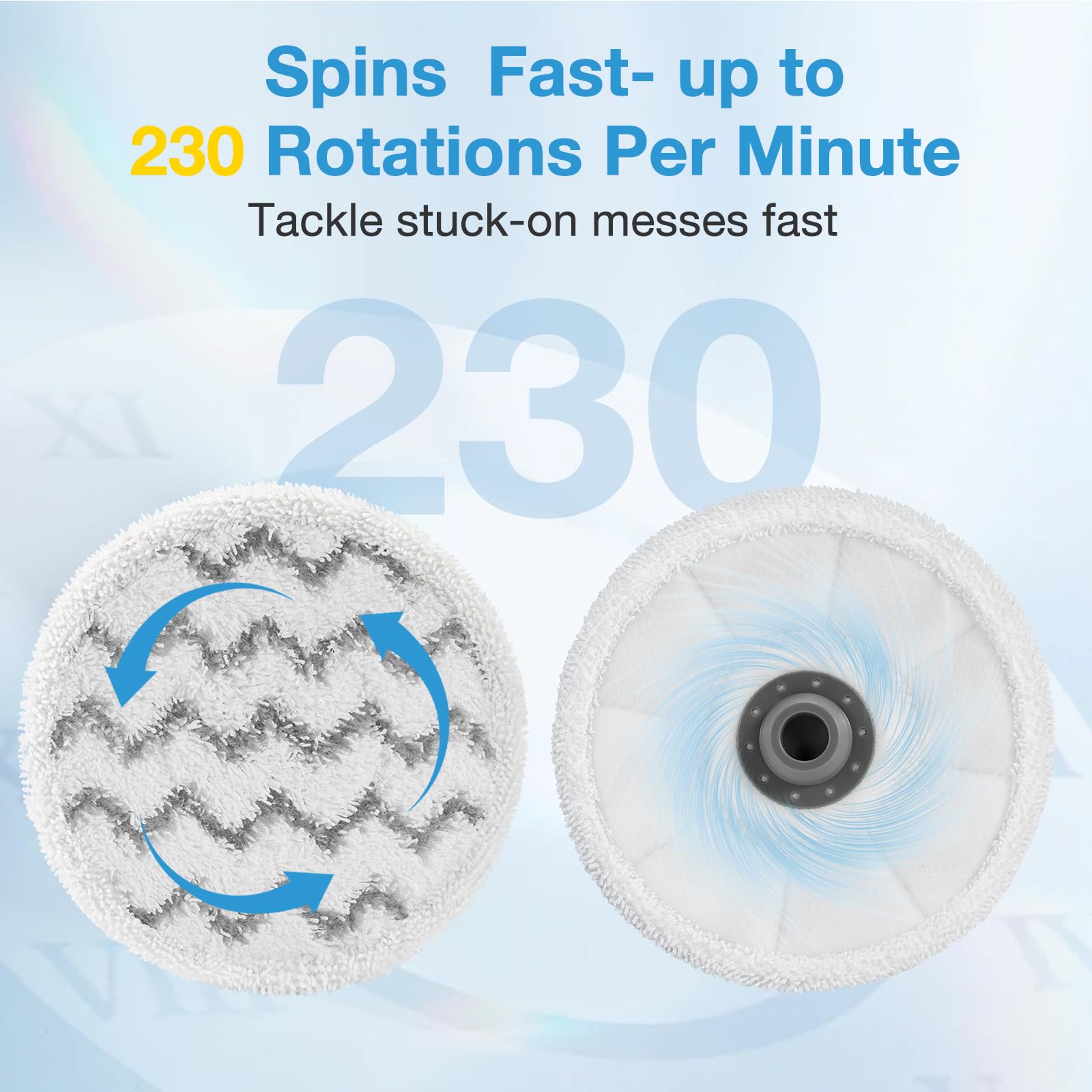 6 Pack 3897A Rotating Steam Mop Pads Replacement For Bissell Spinwave Smartsteam Scrubbing Steam Mop 3897A Only?Not For Other Mo