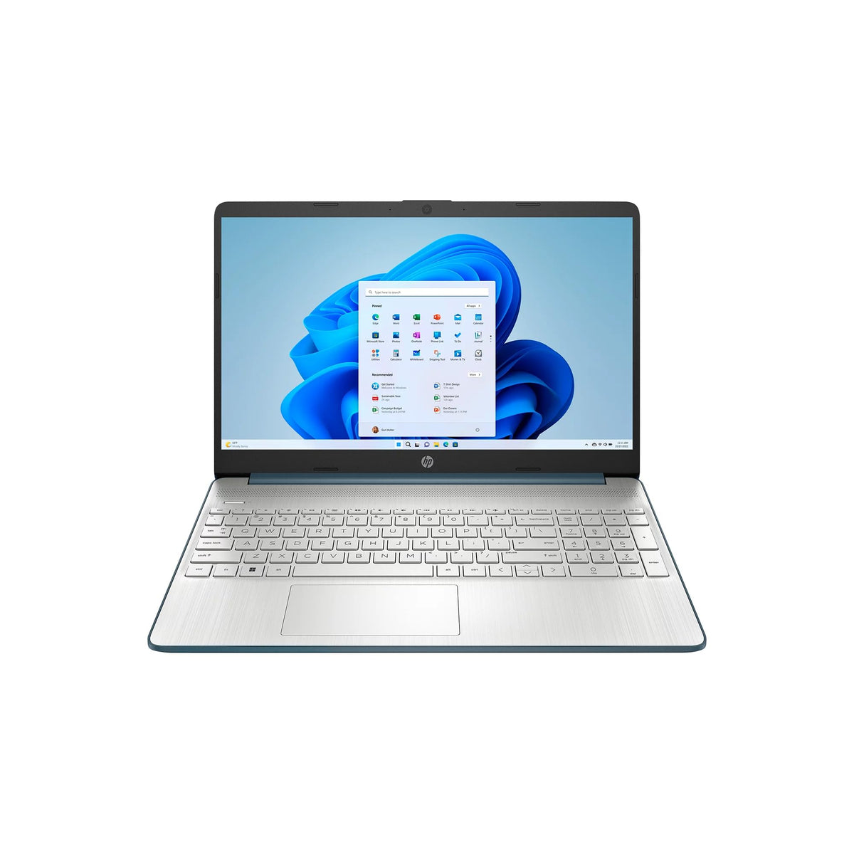 HP 15.6' Laptop, Intel Core i3 1115G4, 8GB RAM, 256GB SSD, Spruce Blue, Windows 11 Home in S Mode, 15 dy2792wm