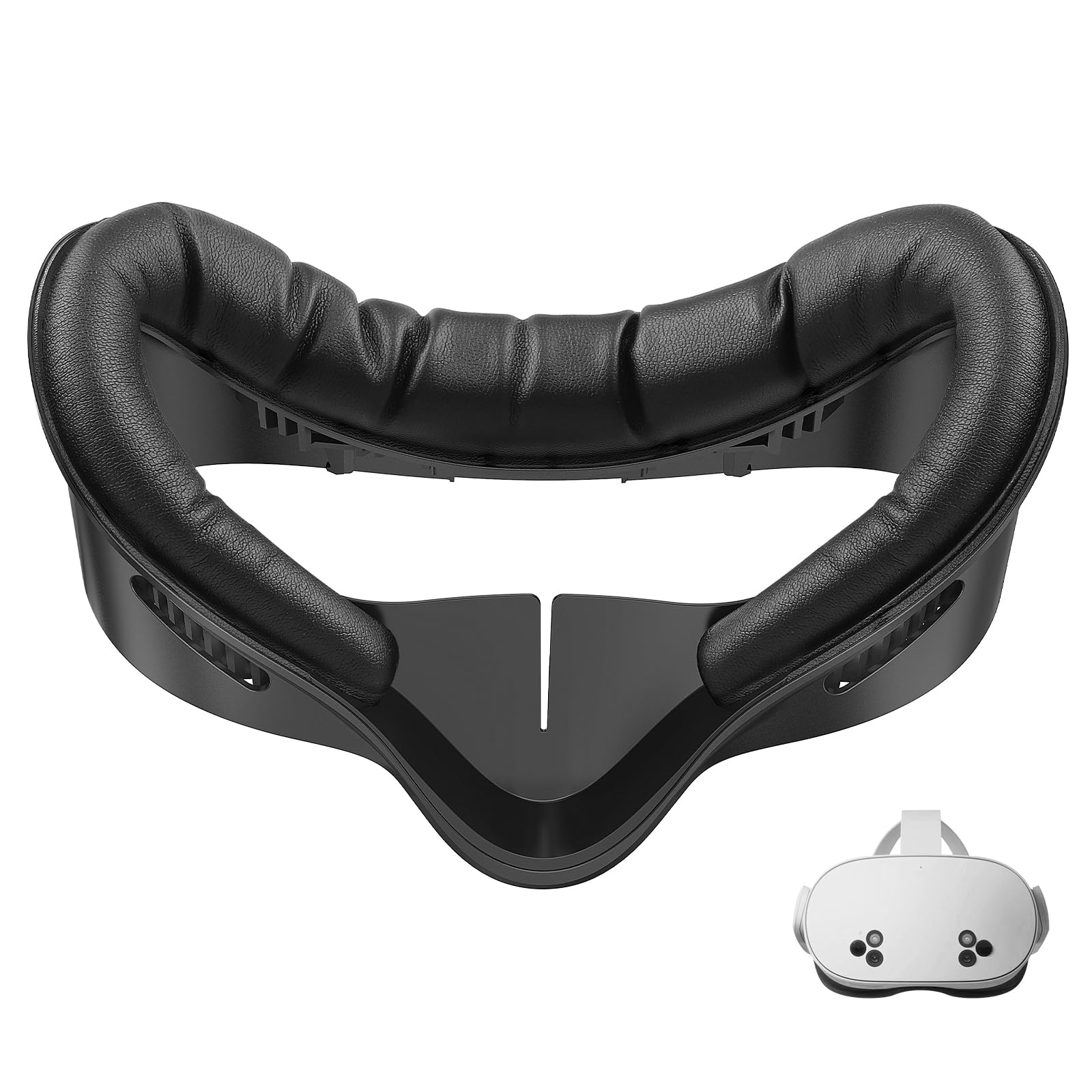 Face Pad for Meta Quest 3S Facial Interface for Oculus Quest 3S Accessories Vr Face Cover Replacement with Sweet-Proof PU Leathe