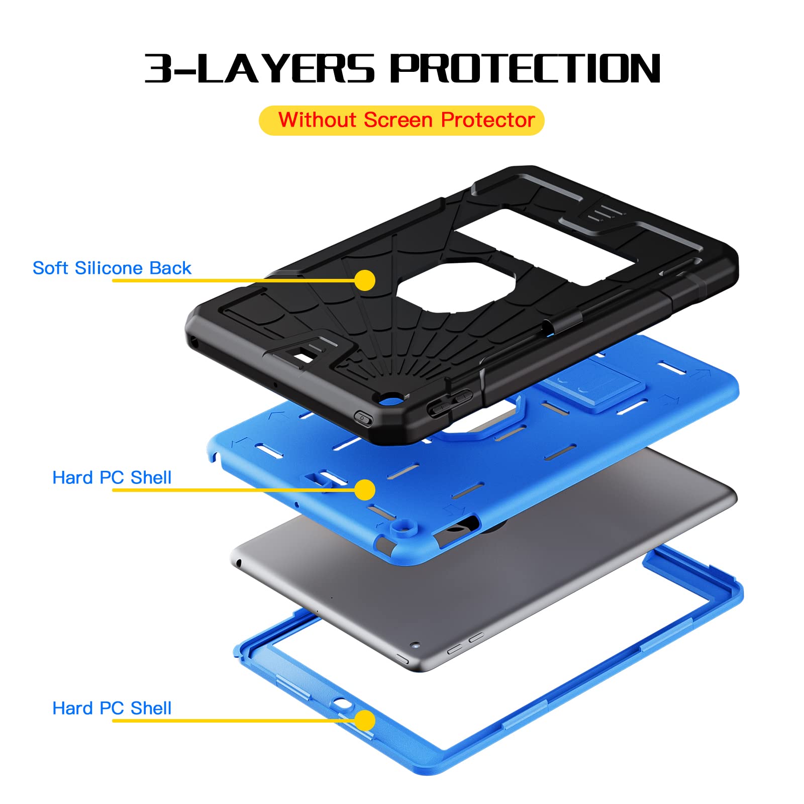 Sibeitu Ipad 5Th Generation Case For Kids | Ipad 6Th Generation Cases With Stand | Ipad 9.7 Case W/Pencil Holder 2018/2017 | Sli