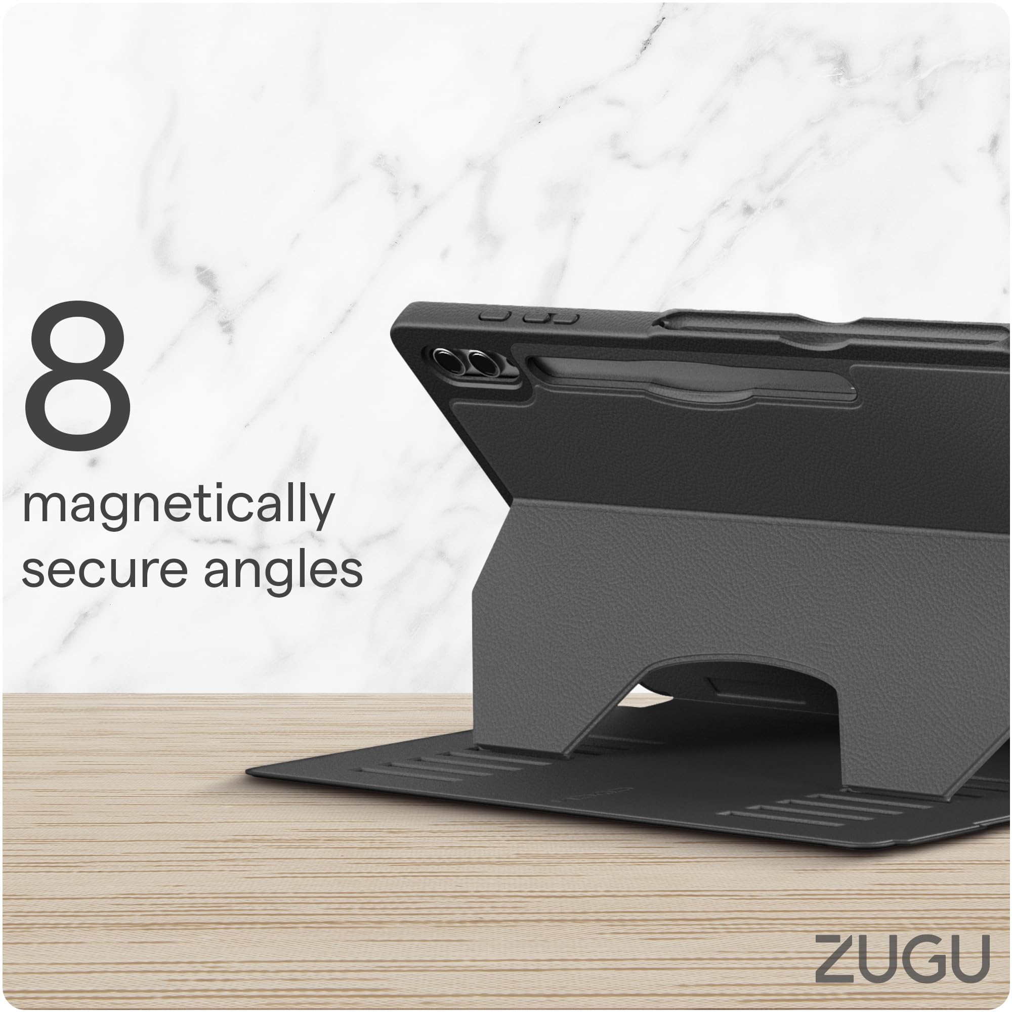 Zugu Case Compatible With Samsung Galaxy Tab S10+/S9+, 12.4 Inch S10+/S9+ Tablet Case, Sleek Design Slim Protective Cover, Magnetic Stand, Sleep/Wake Magnetic Cover, Galaxy Tab S10Plus /S9 Plus, Black