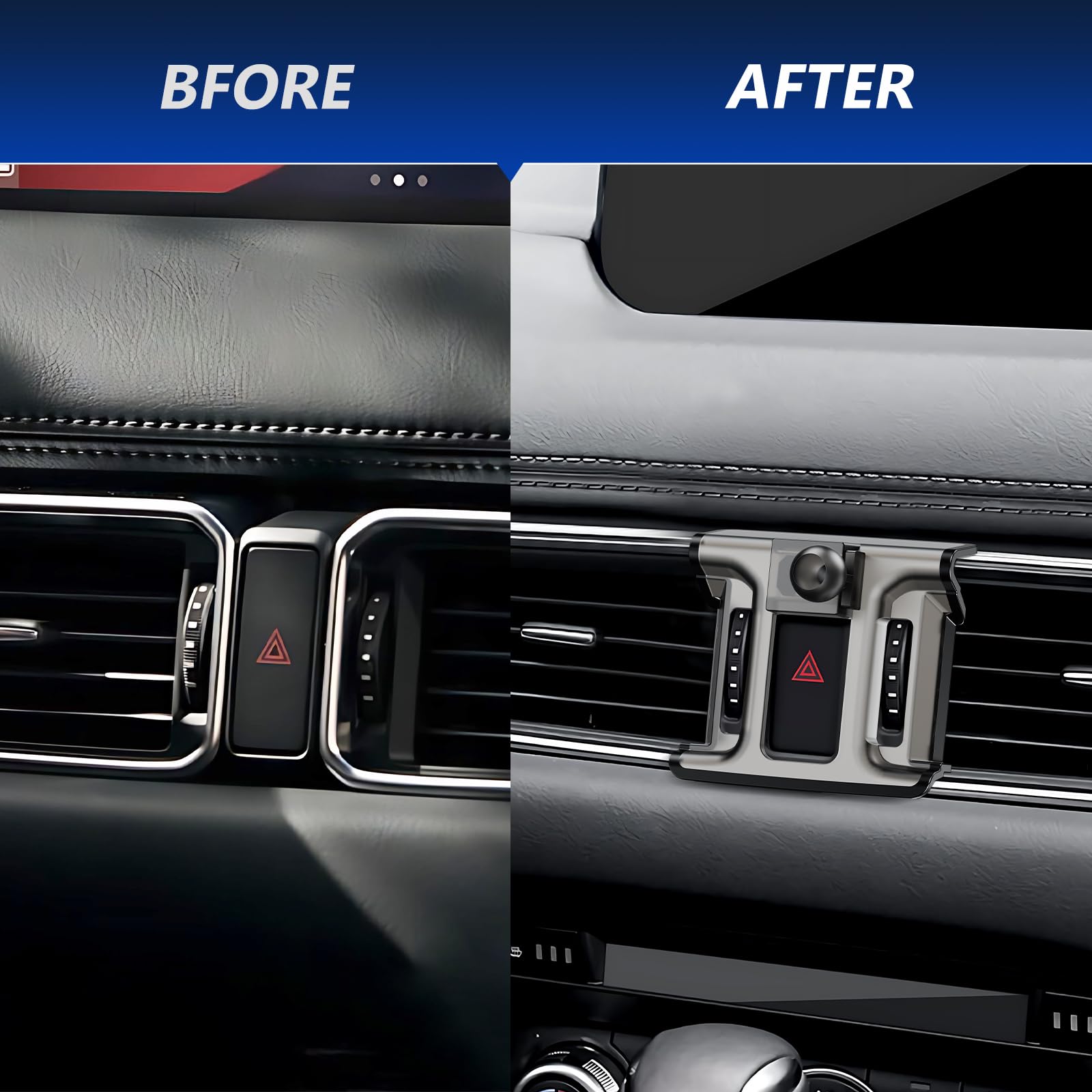 Elohei For Mazda Cx5 Phone Holder With Custom Base, Car Phone Holder For 2017-2024 Mazda Cx5 Accessories, Specifically Design Ma