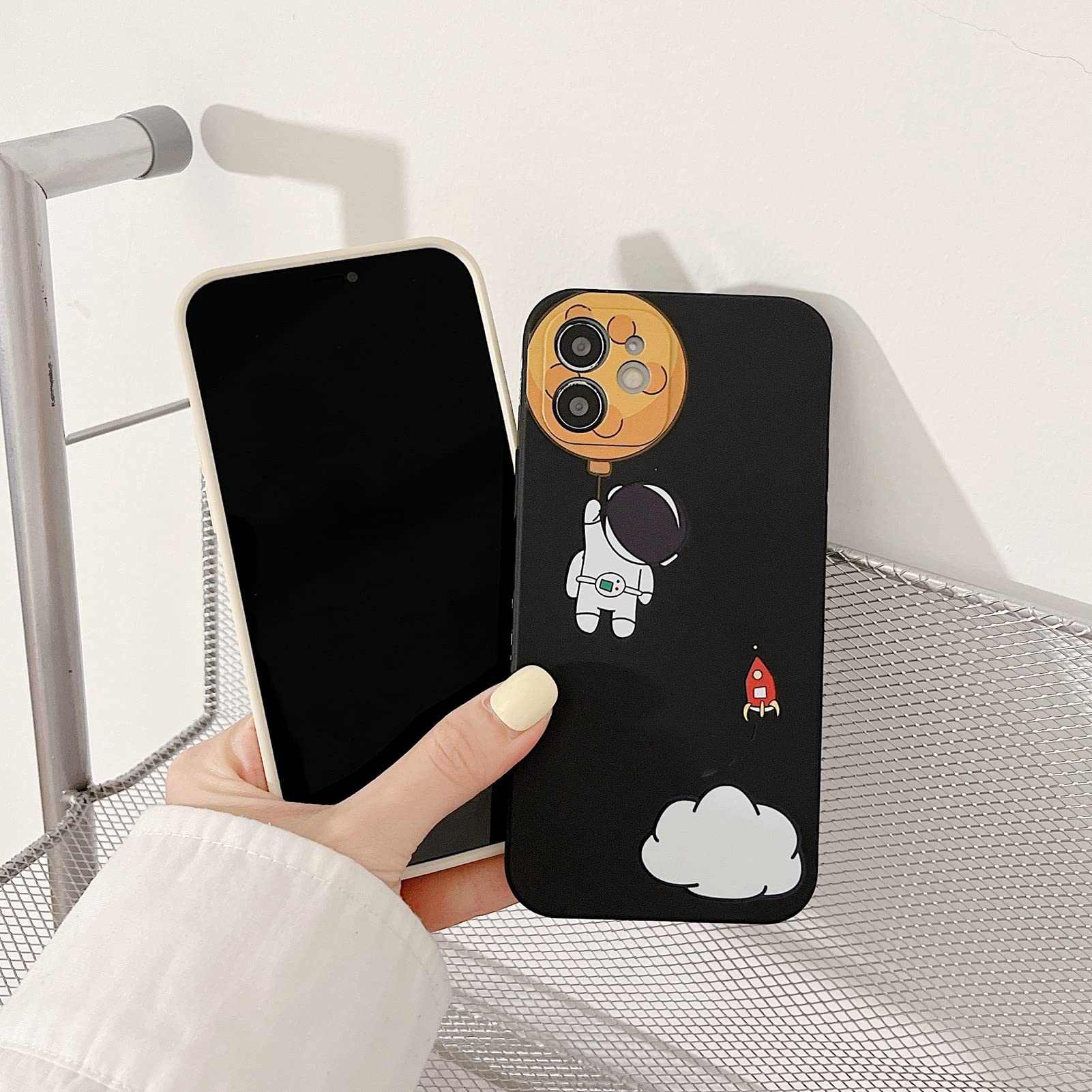 Yonds Queen For Iphone 11 Pro Cute Case, Cartoon Astronaut Space Moon Planet Design Stylish Bumper Cover Tpu Rubber Protective S