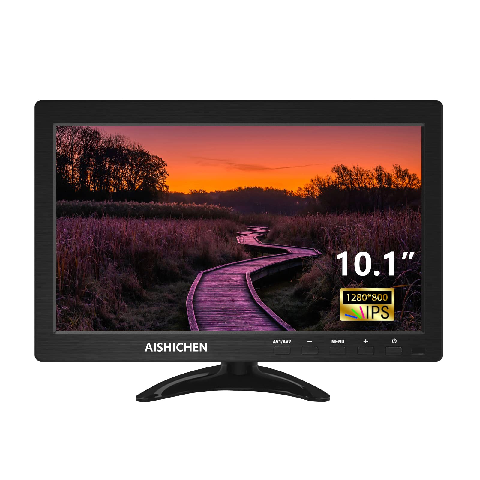 10.1 Inch Small Monitor, Raspberry Pi Monitor Built In Speakers, Mini Monitor 1280 X 800, Hdmi Monitor 60 Hz, 3Ms, Ips Screen Di