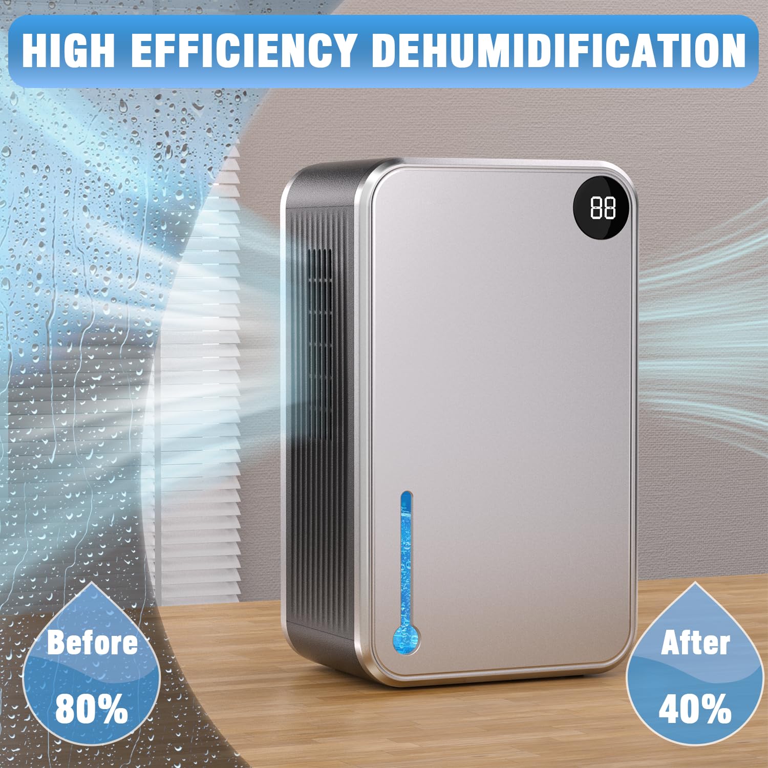 Dehumidifier,25 Oz Water Tank Dehumidifer For Home,(280 Sq. Ft) Quiet With Timer, Automatic Shut Off Function And Drain House,De